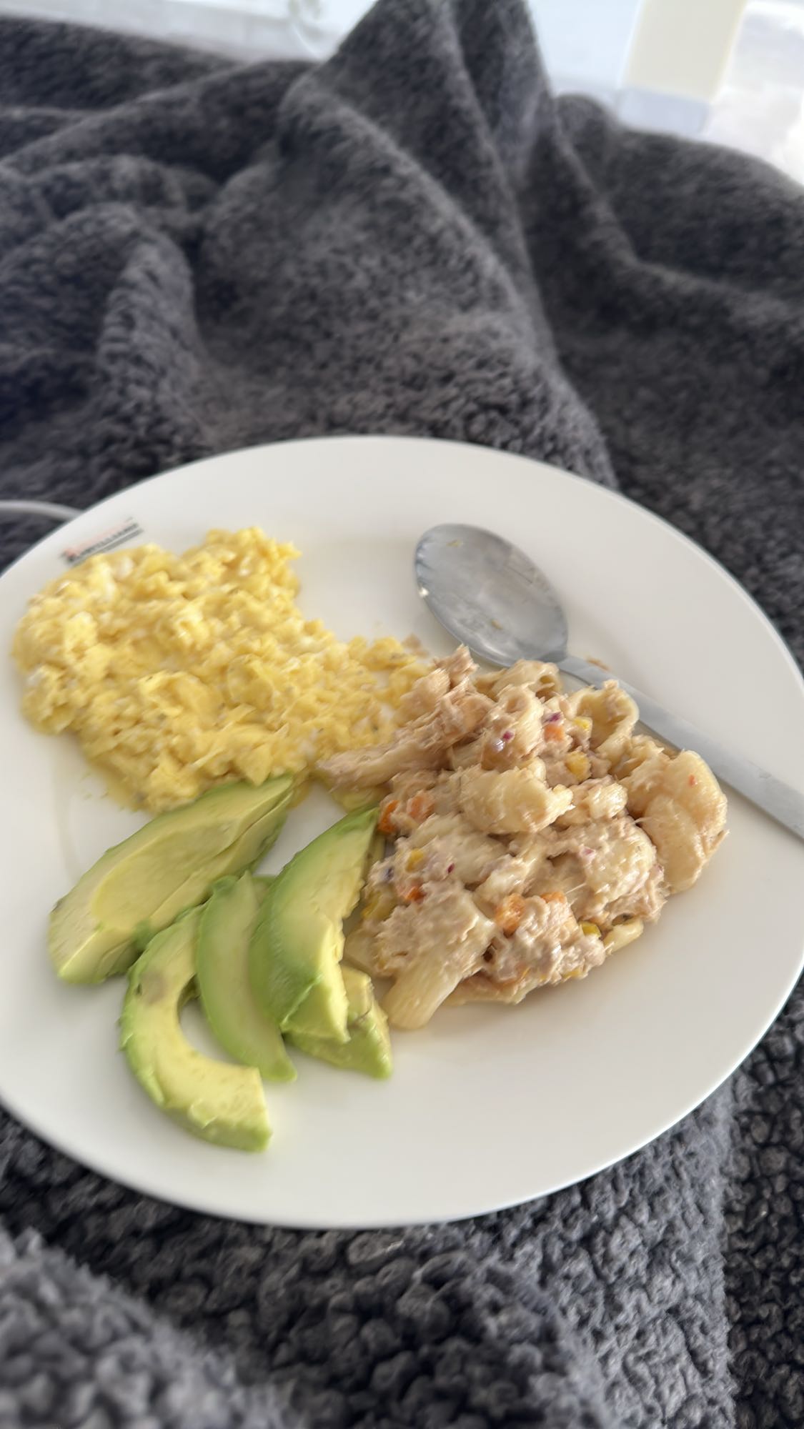 Eggs, Avocado, Tuna Pasta