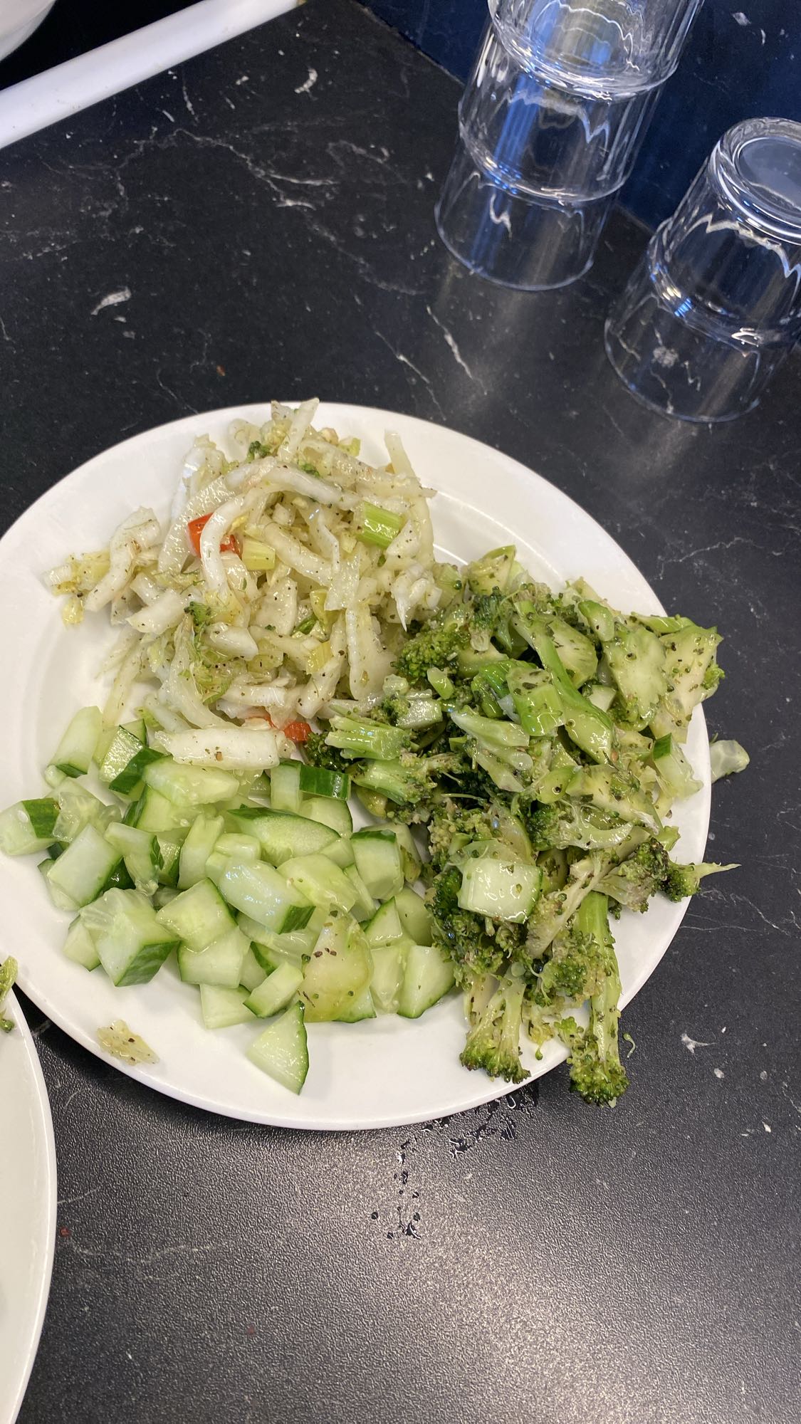 Grönsaksblandning tallrik