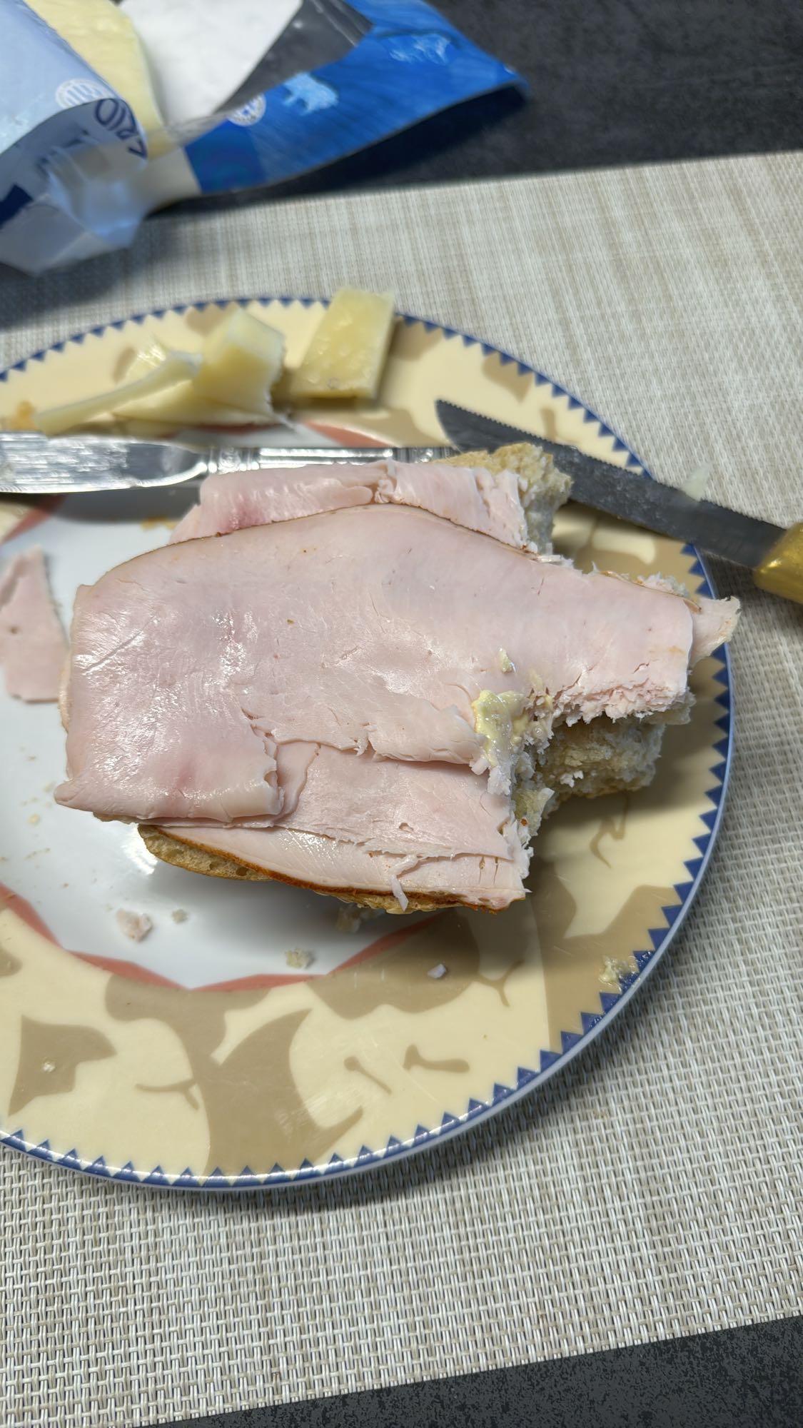 Ham and cheese sandwich