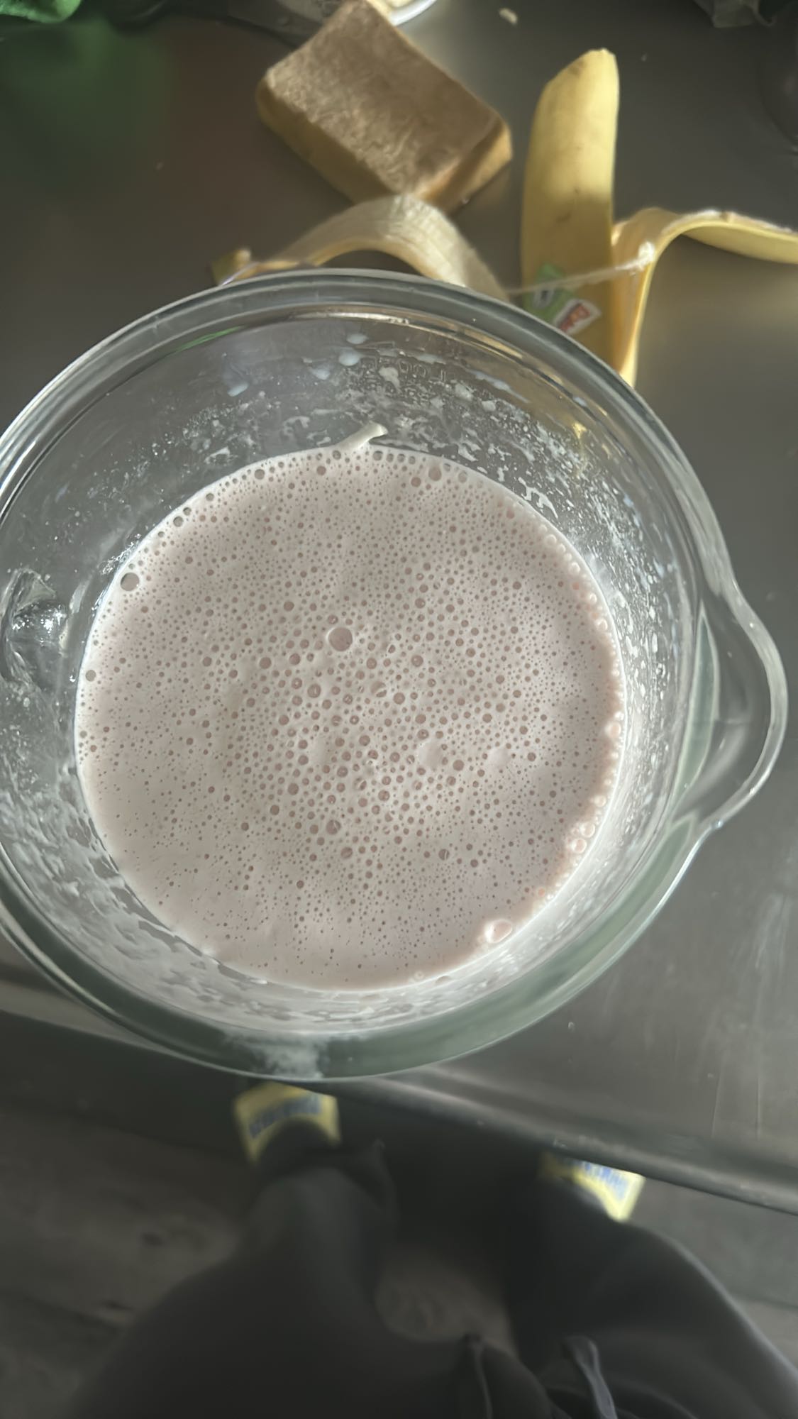 Banan- och jordgubbssmoothie