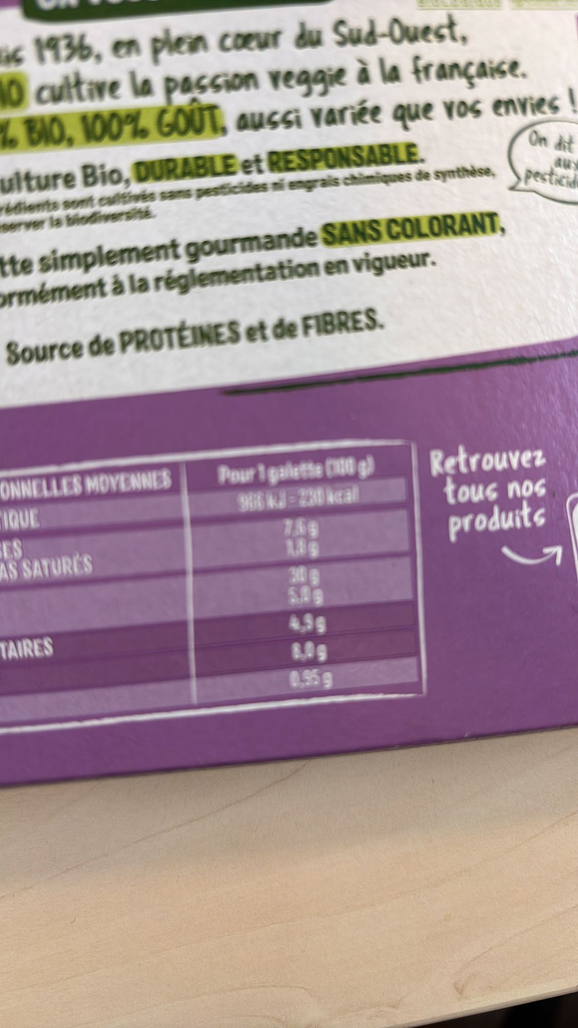 galette végétarienne