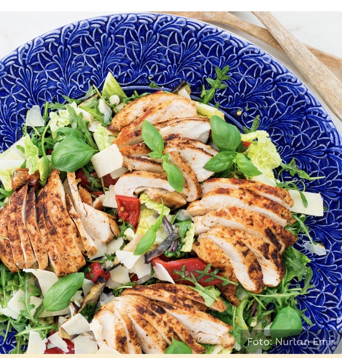 Kycklingsallad med ost