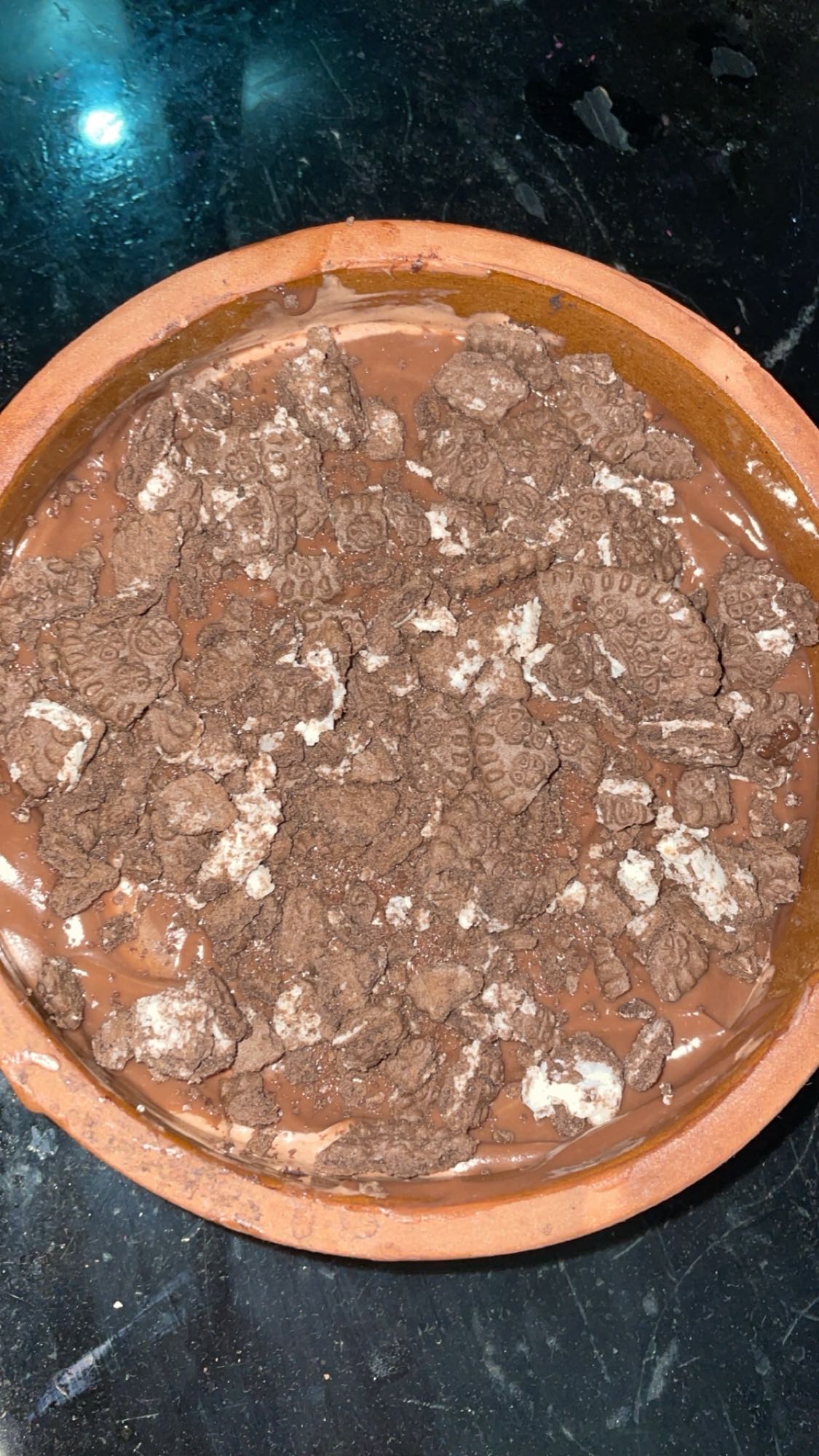 Chocolate biscuit pudding