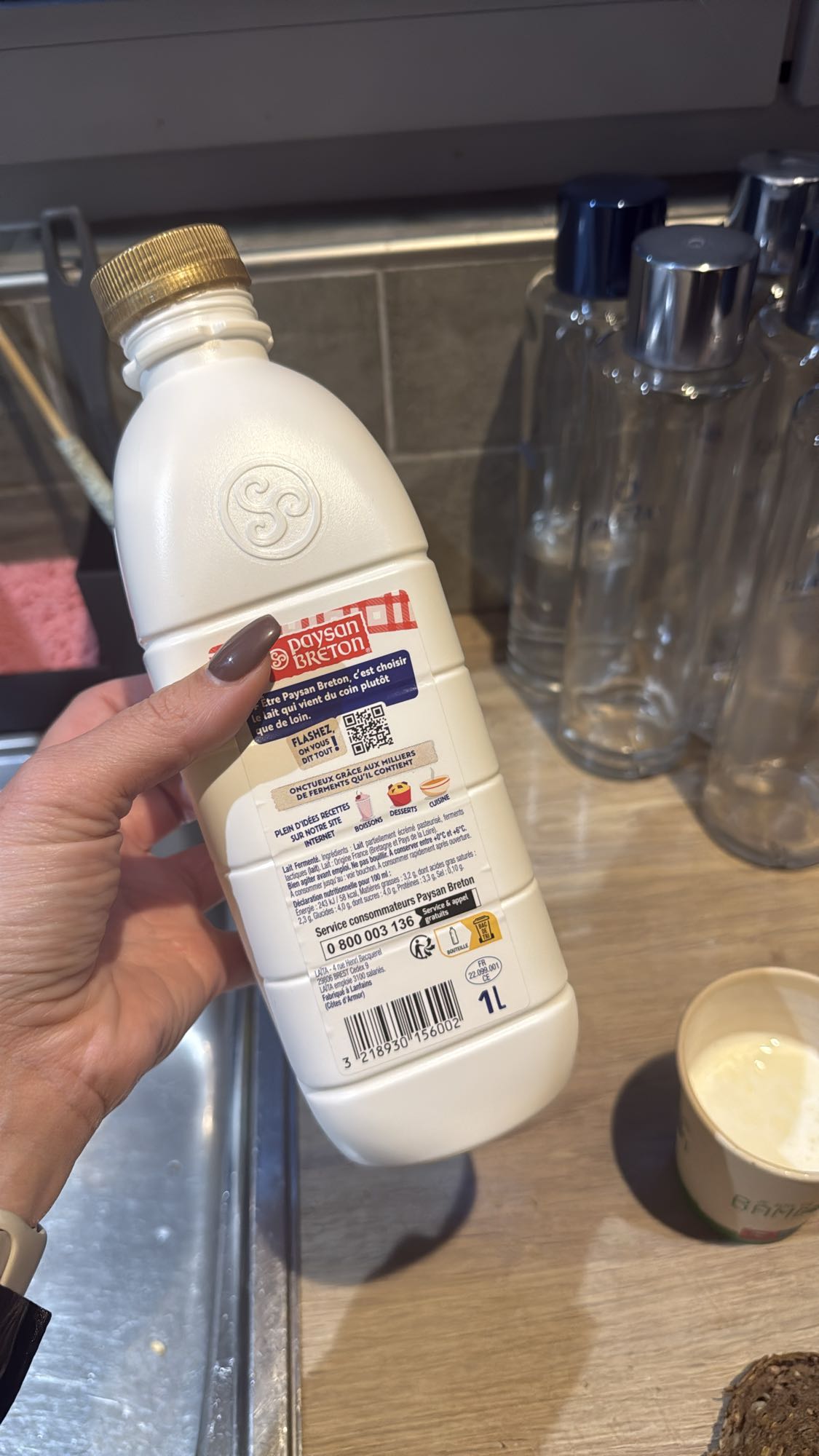 verre de lait entier