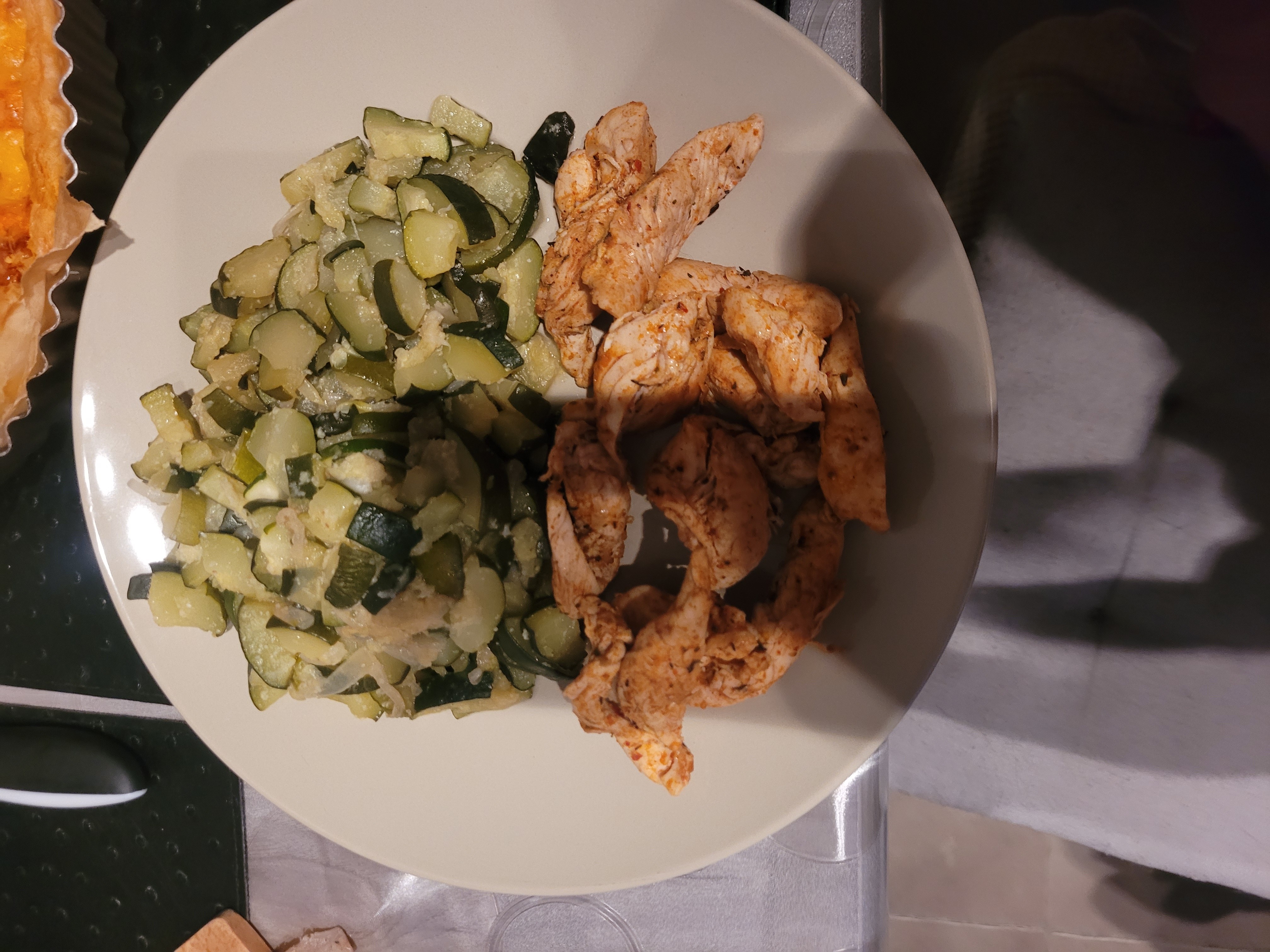Poulet et courgettes