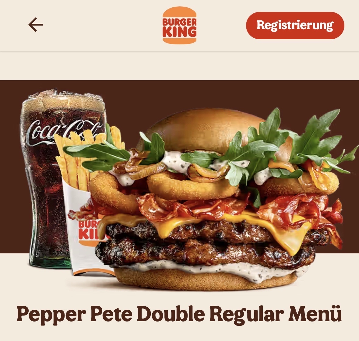 Pepper Pete Double Menü