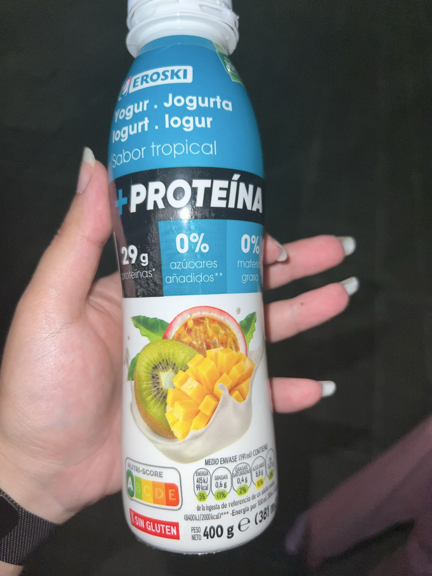 Yogur tropical proteico
