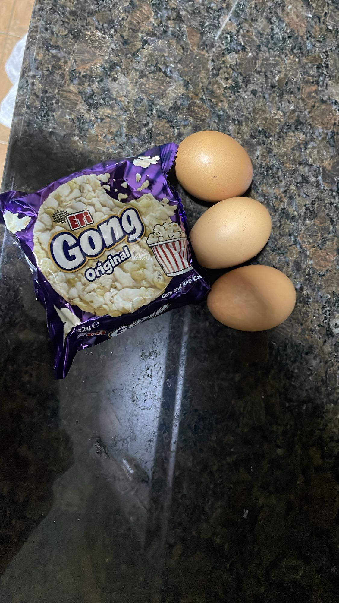 Eggs and Rice Cake Snack