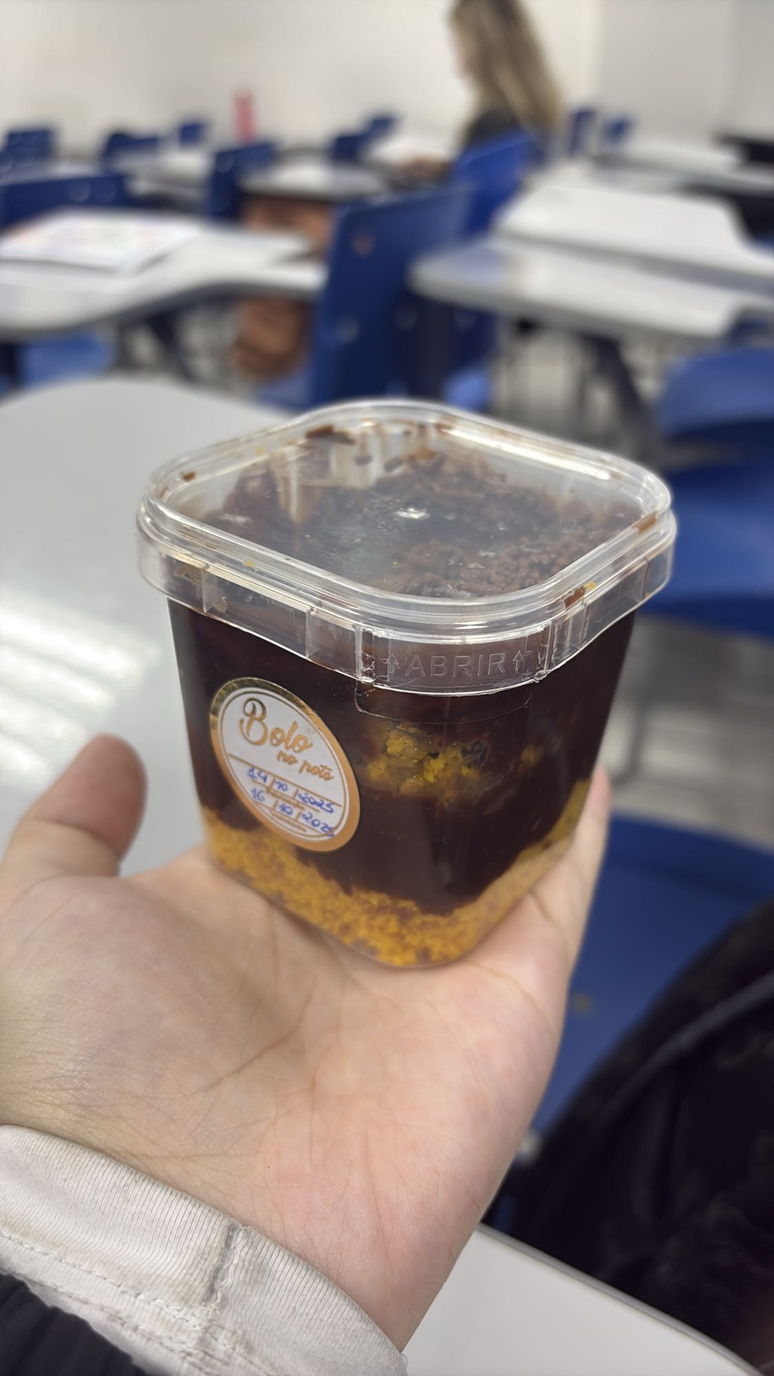 Bolo de cenoura pote