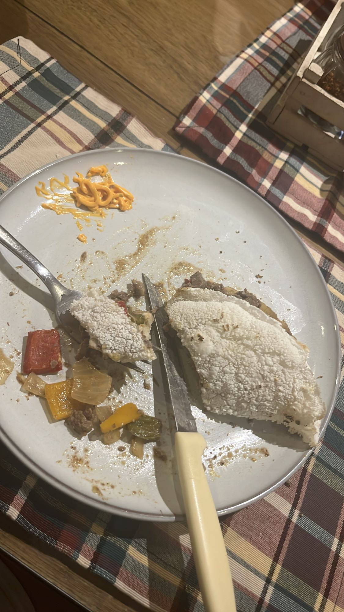 Tapioca con carne y verduras