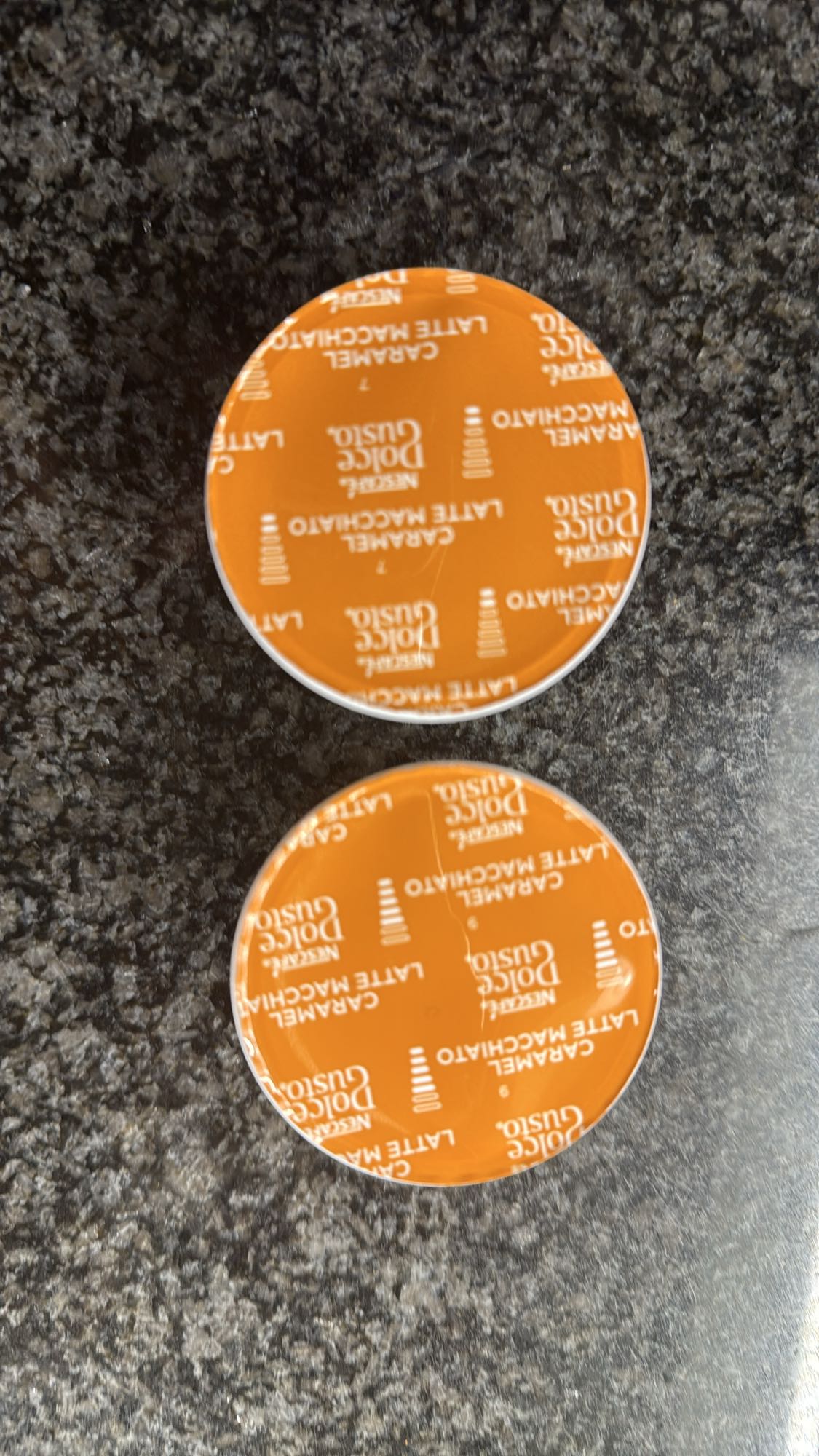 Caramel latte macchiato cups