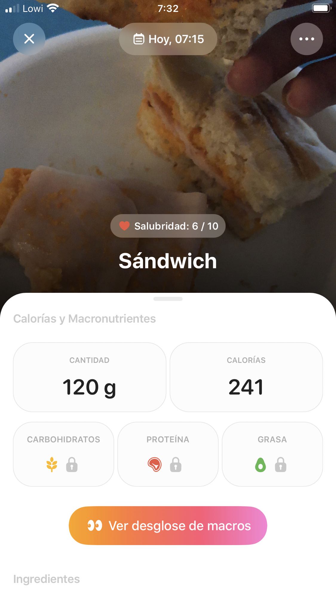 Sándwich de jamón