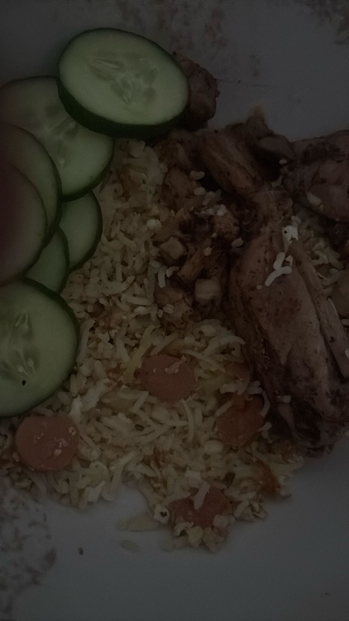Chicken Rice with Cucumber