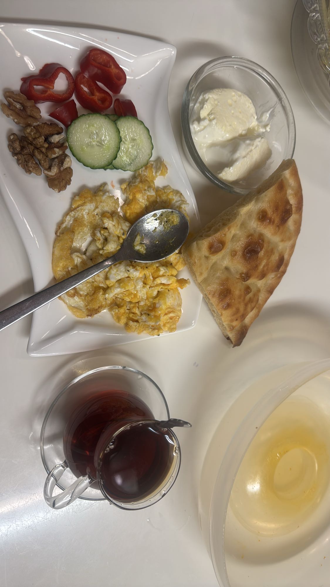 Frukost tallrik med ägg