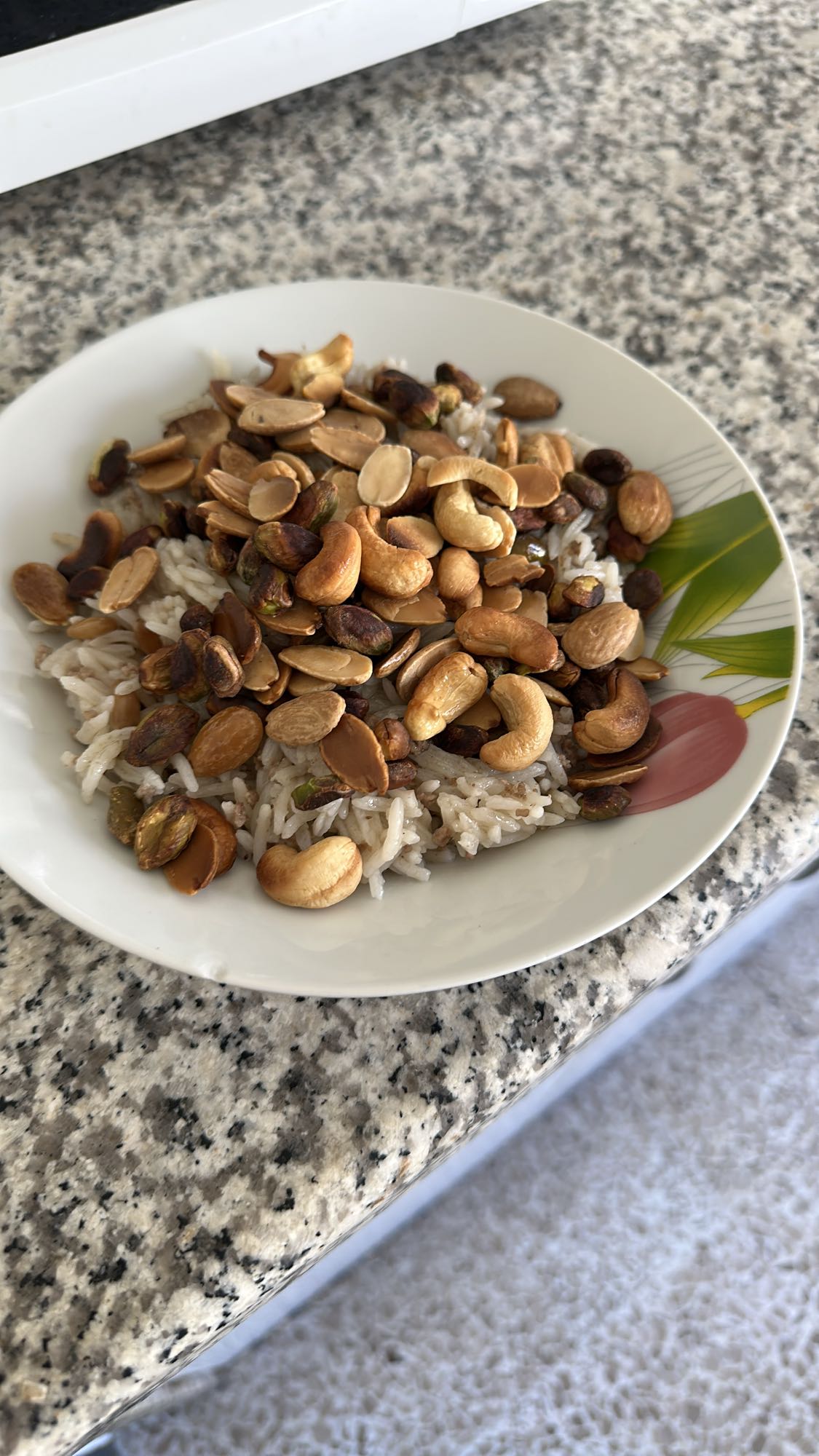 Rice with mixed nuts