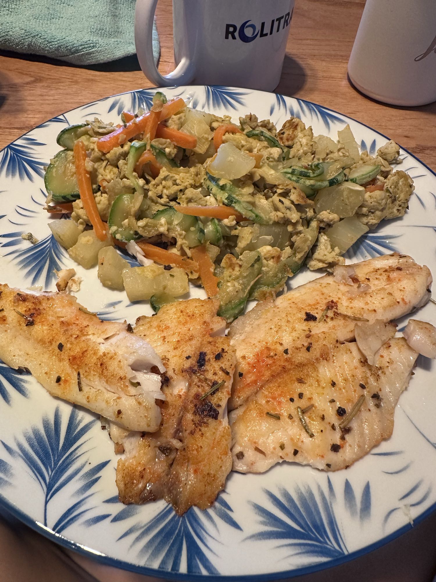 Pescado con verduras