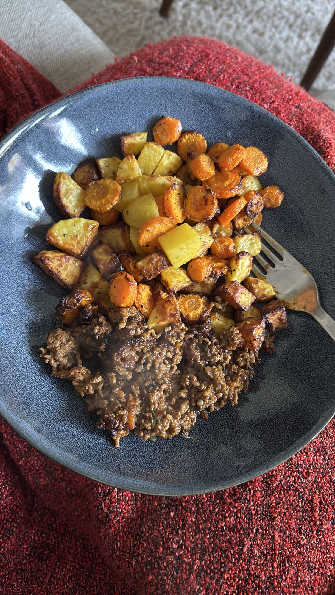 Köttfärs med potatis och morot