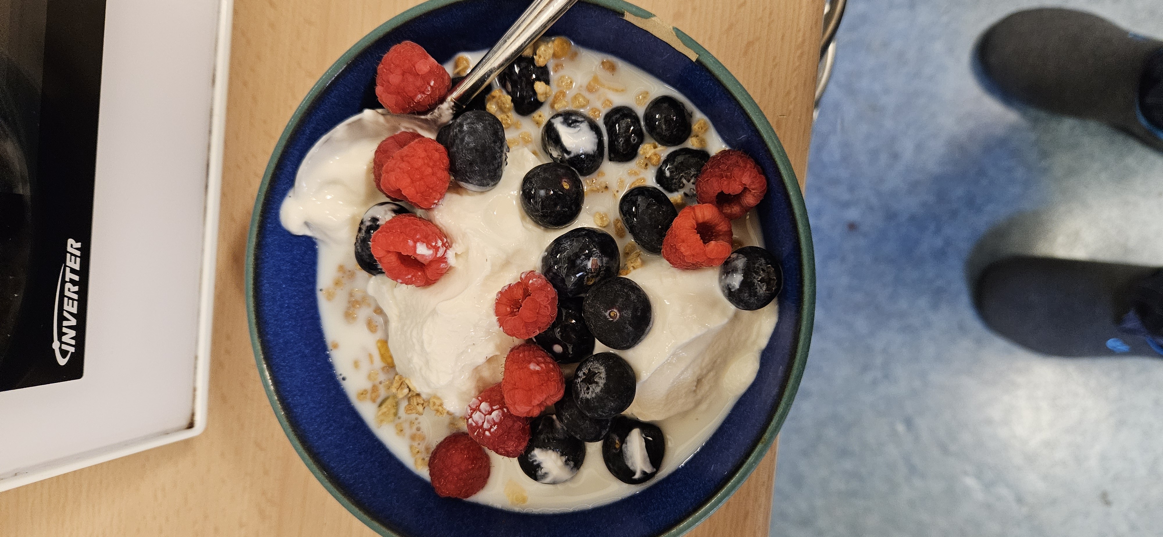 Yogurt berry granola bowl
