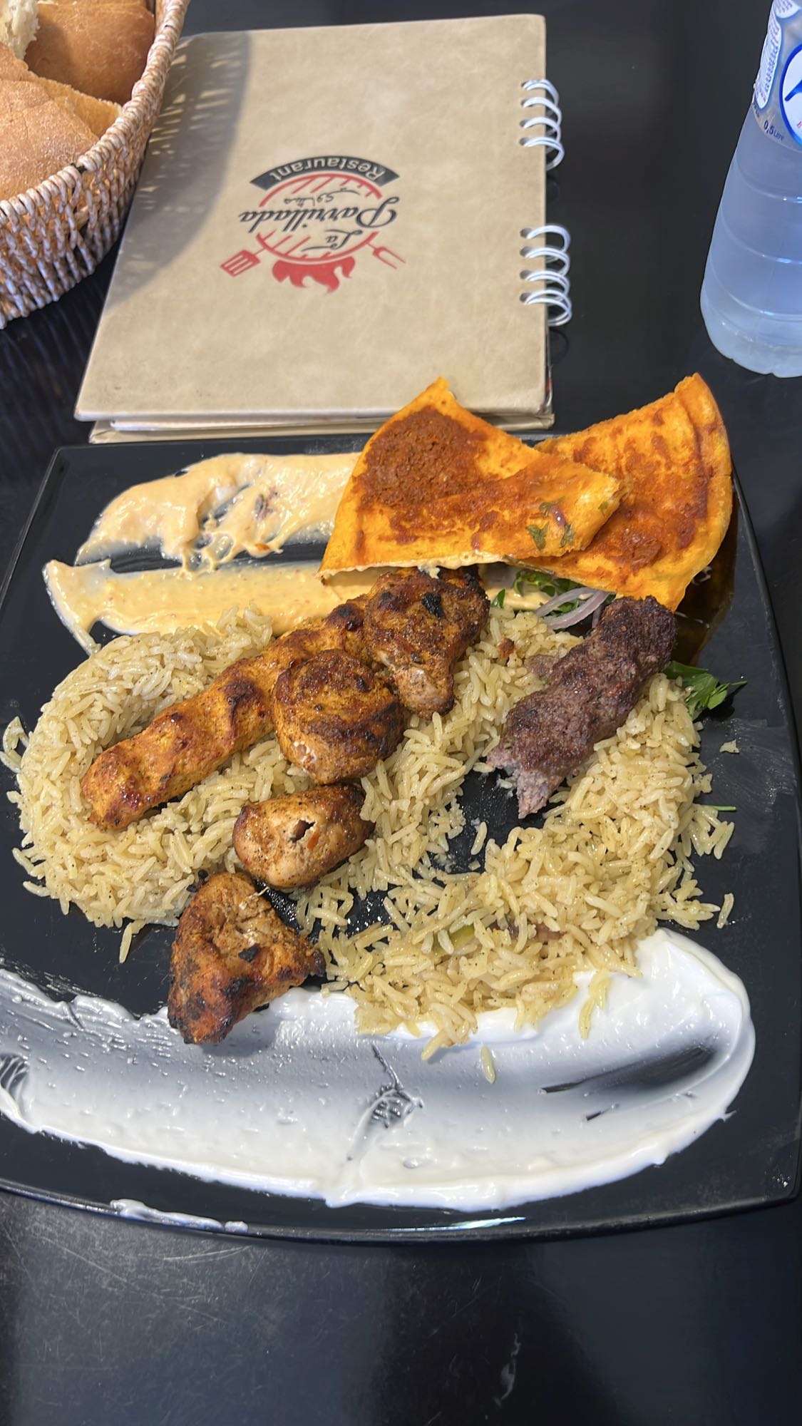 Assiette grillade et riz