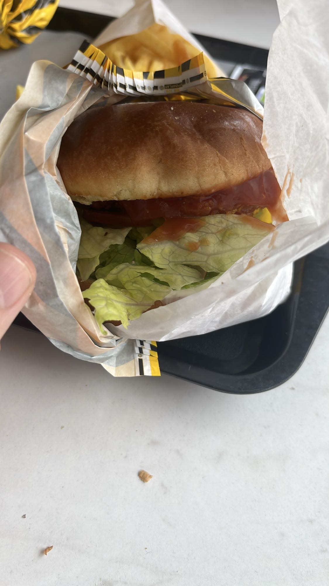 Hamburger mit Pommes