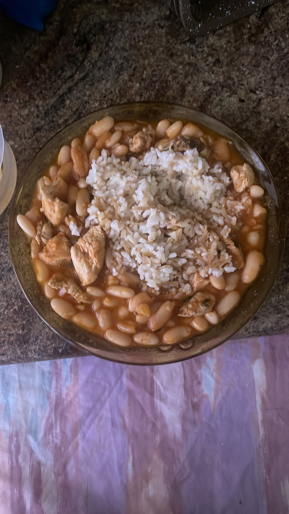 Chicken beans with rice