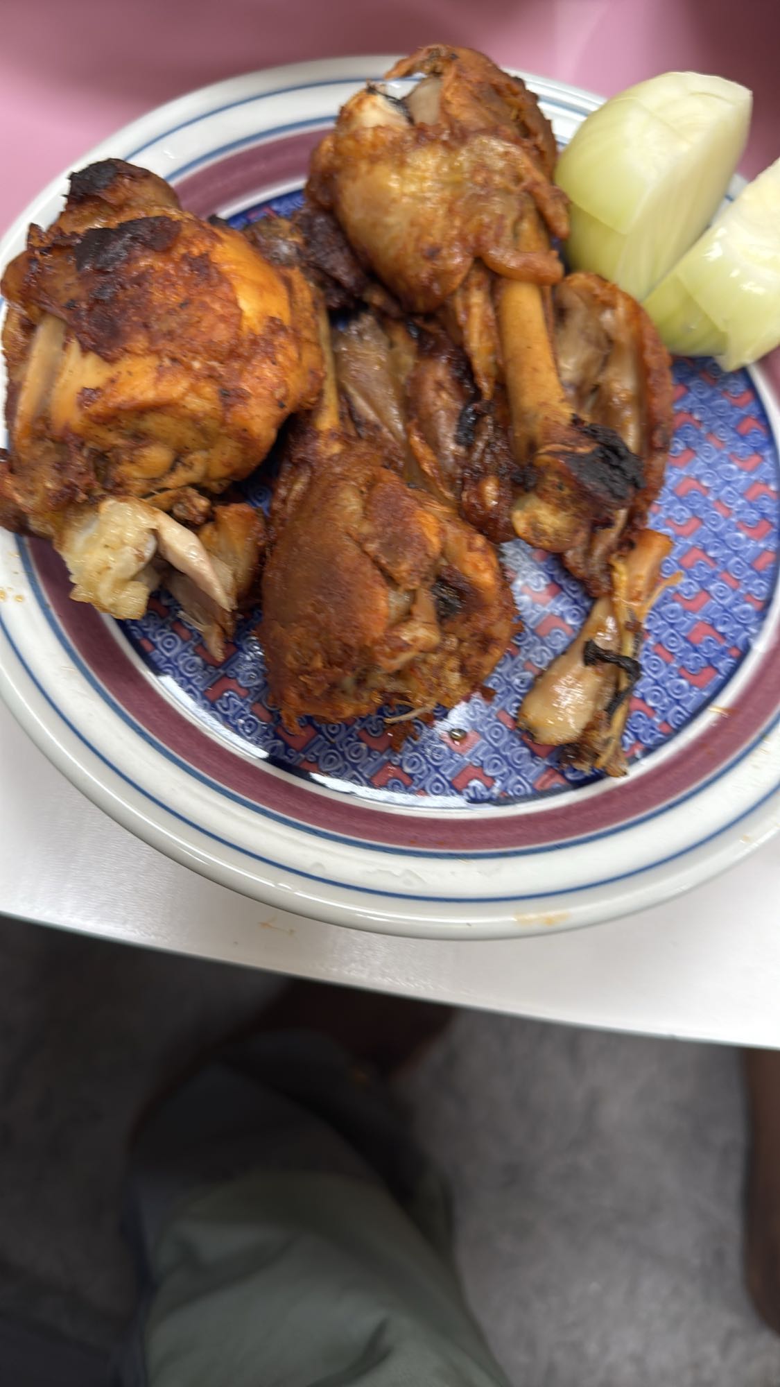 Grillet kylling med løk