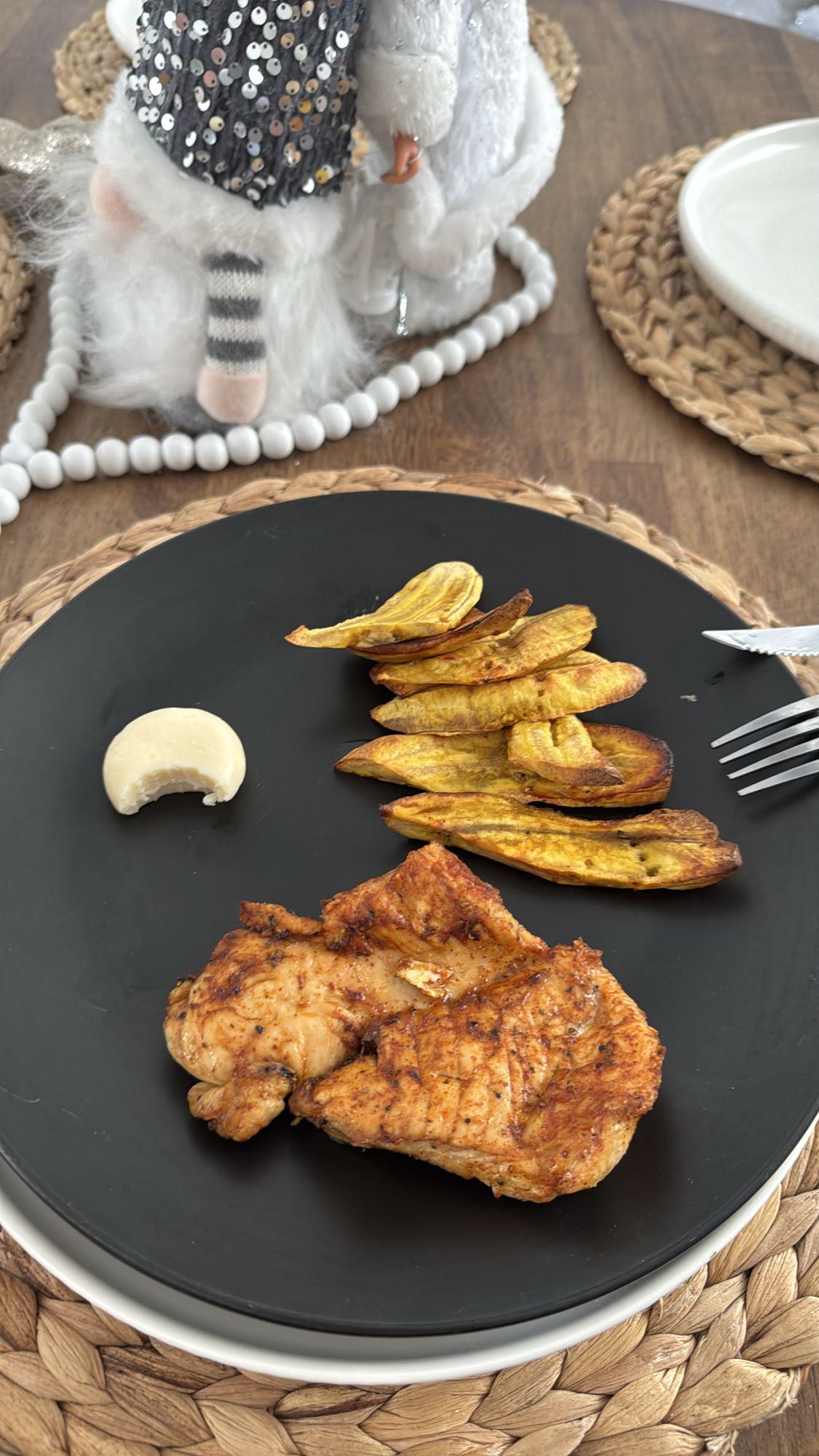 Pollo con plátano y queso