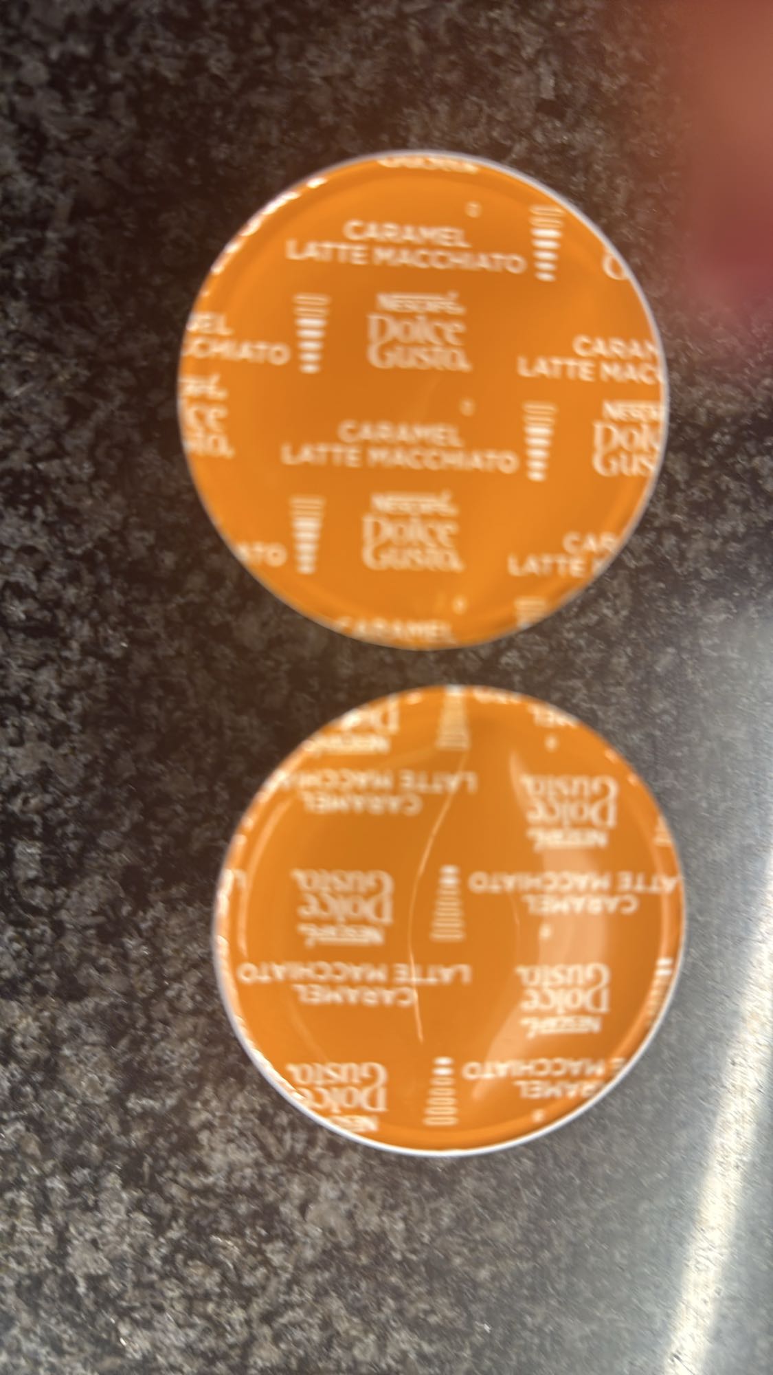 Caramel latte macchiato cups