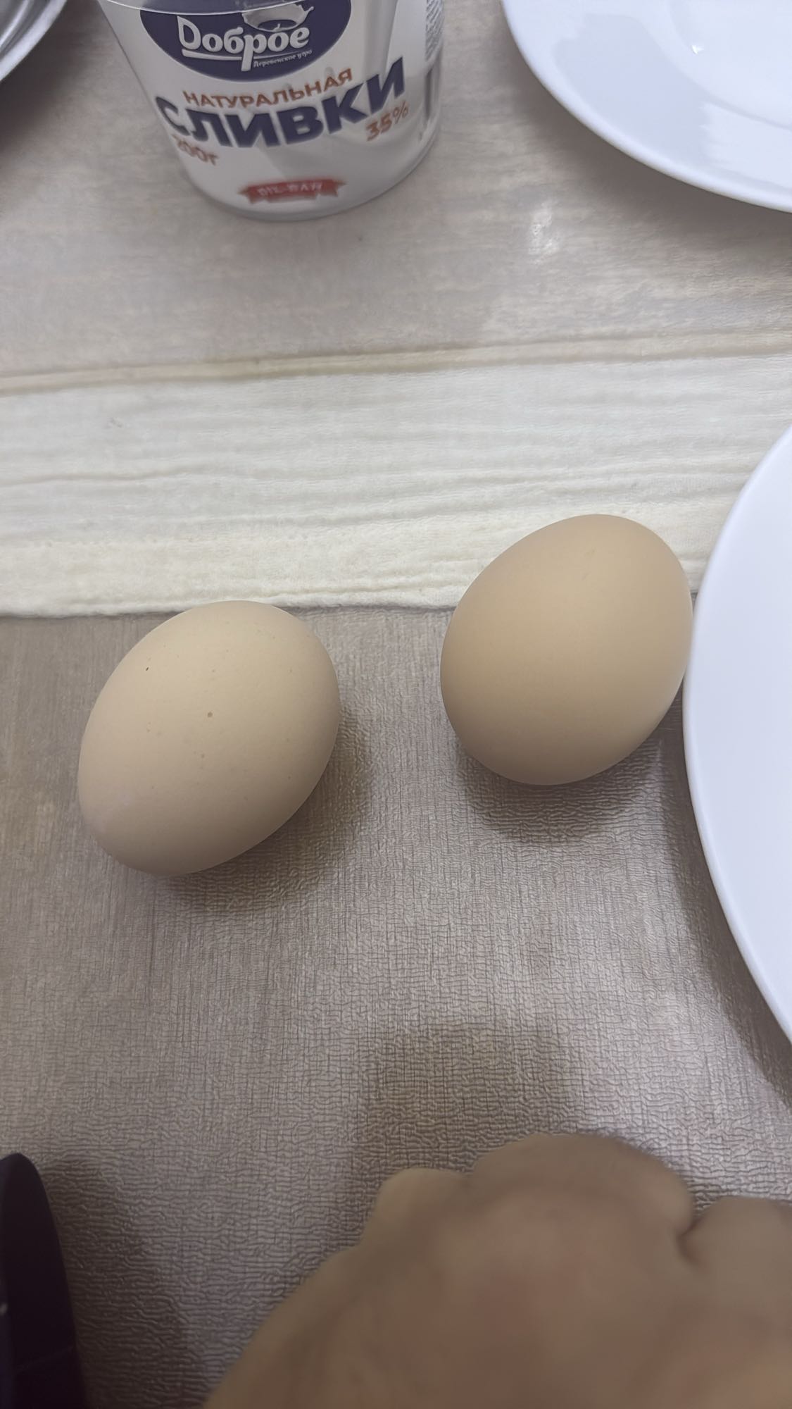 яйца со сливками