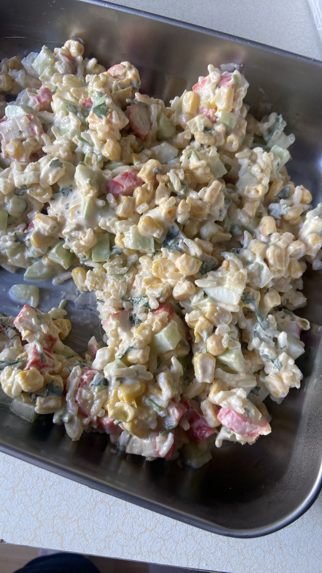 Крабовый салат с кукурузой