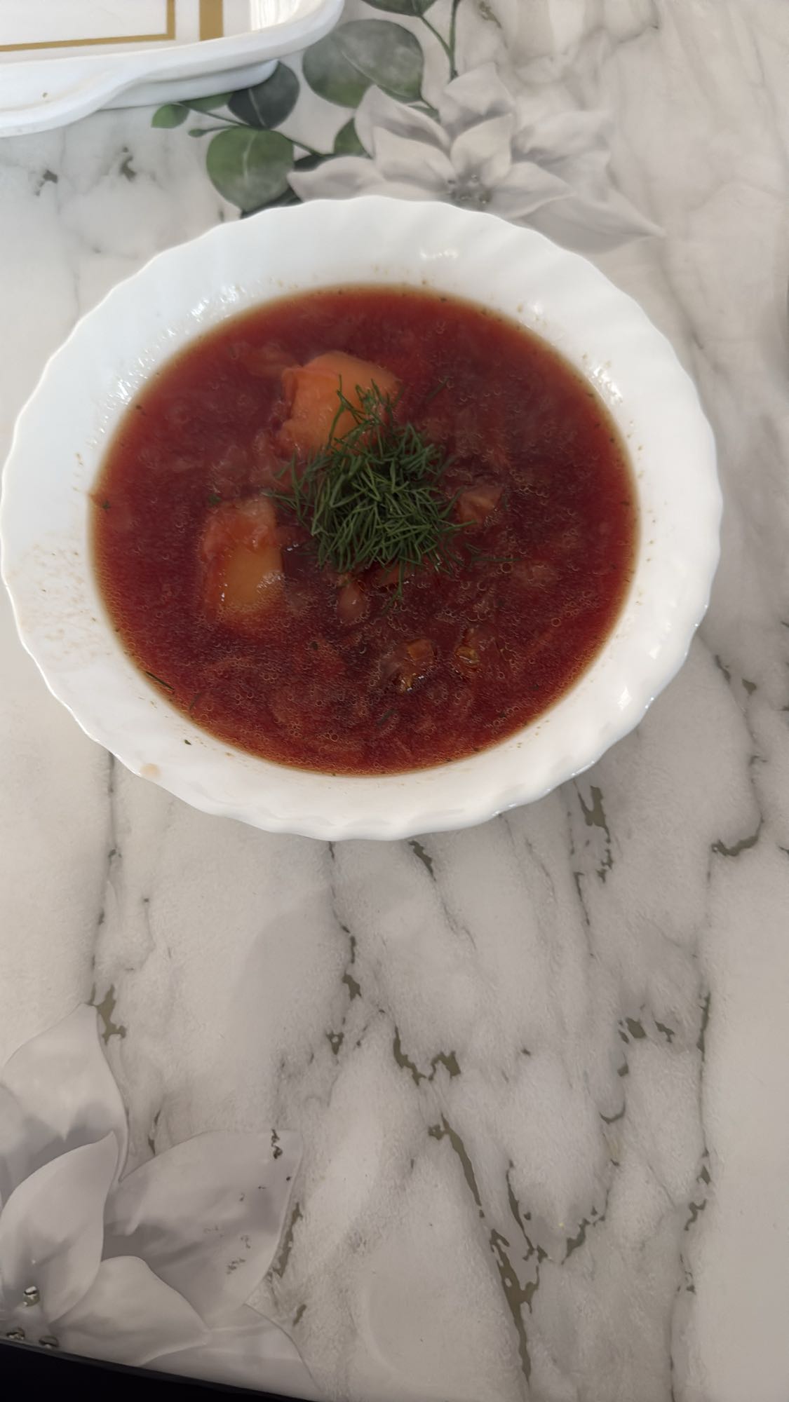 борщ с укропом