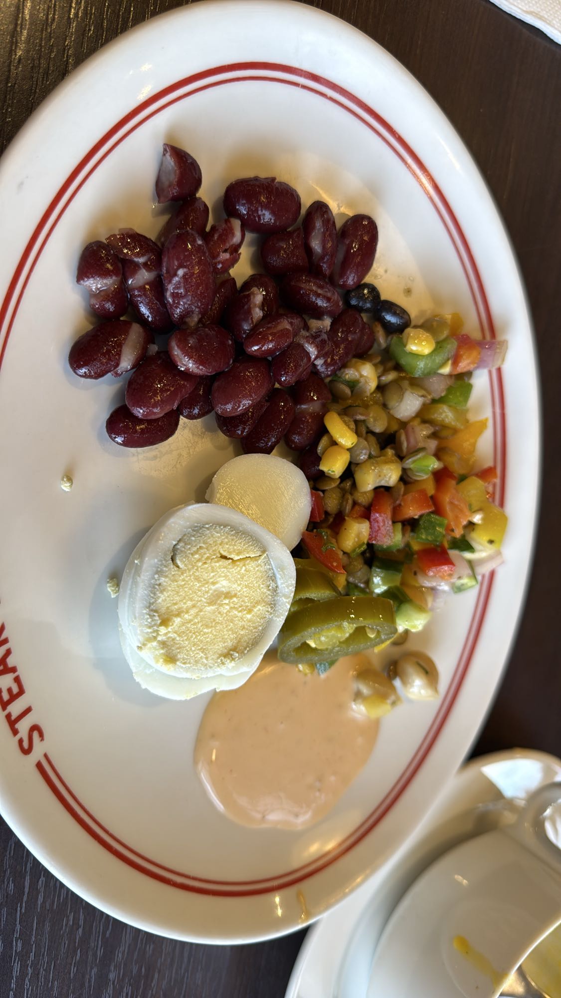 Egg and Bean Salad Plate