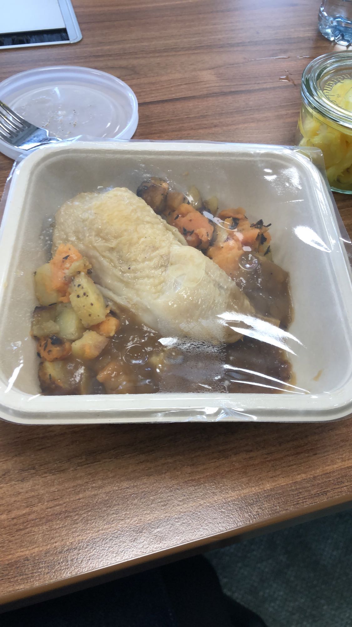 Poulet et légumes rôtis