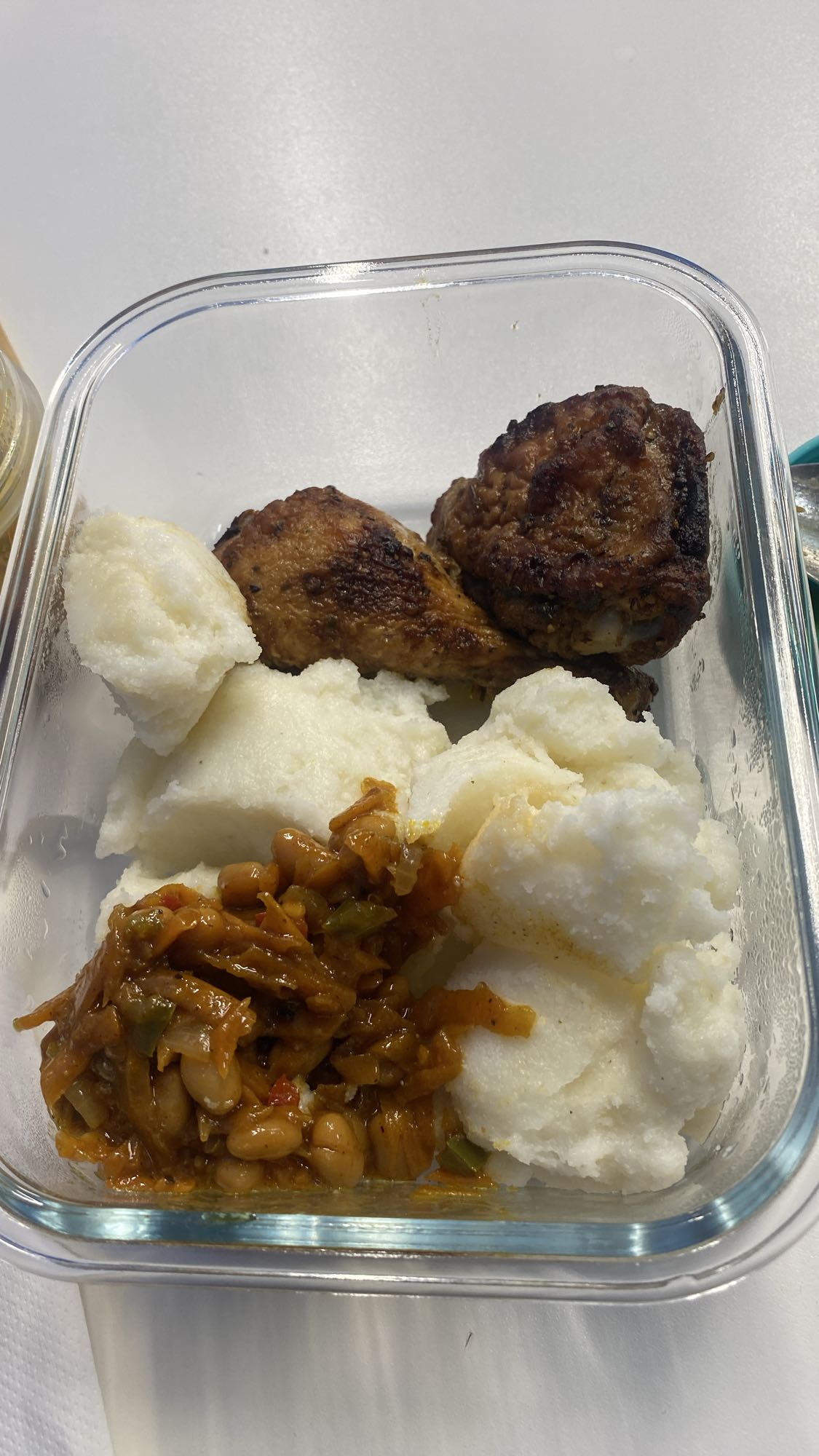 Chicken with pap and relish