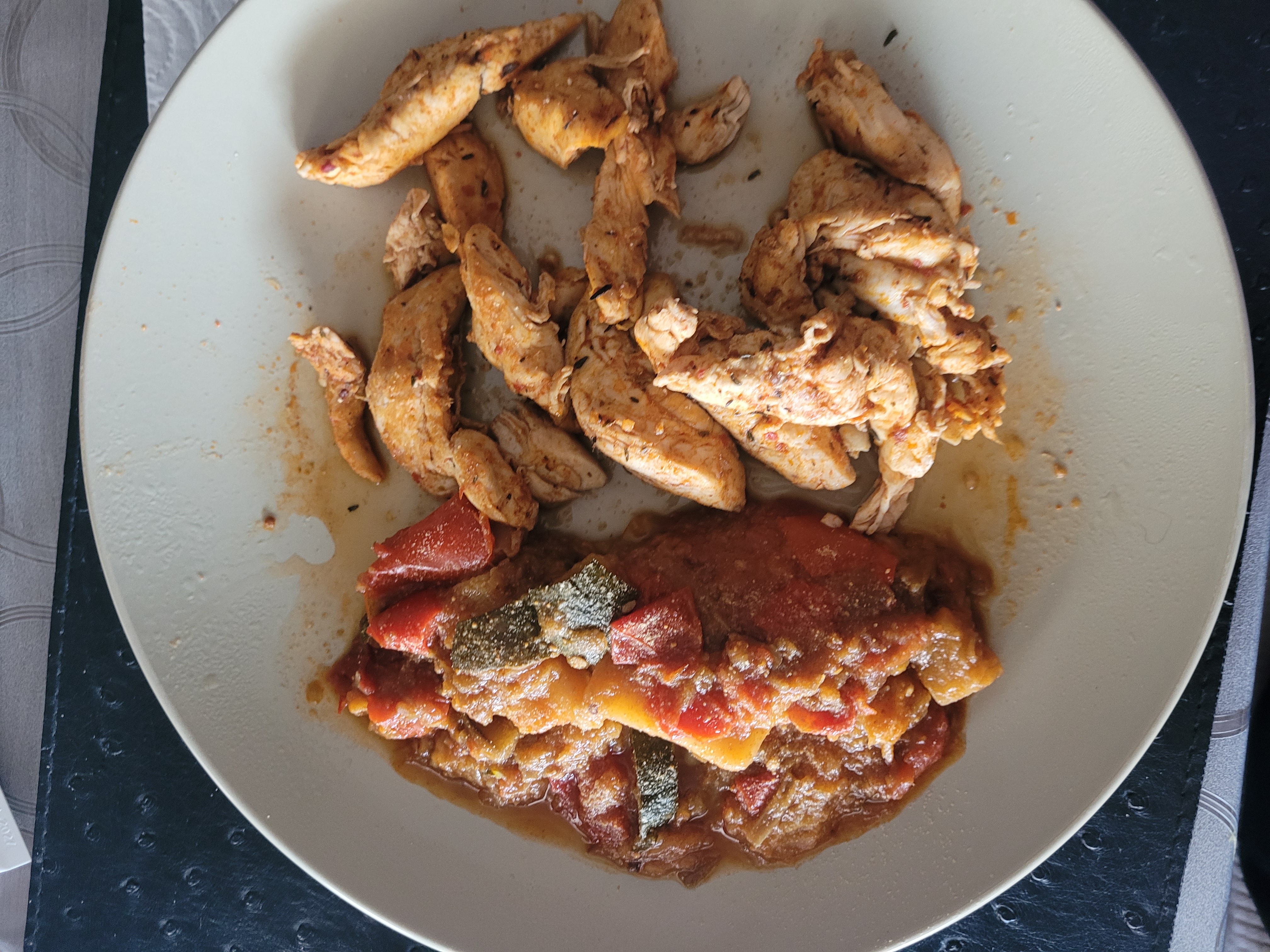 Poulet et ratatouille