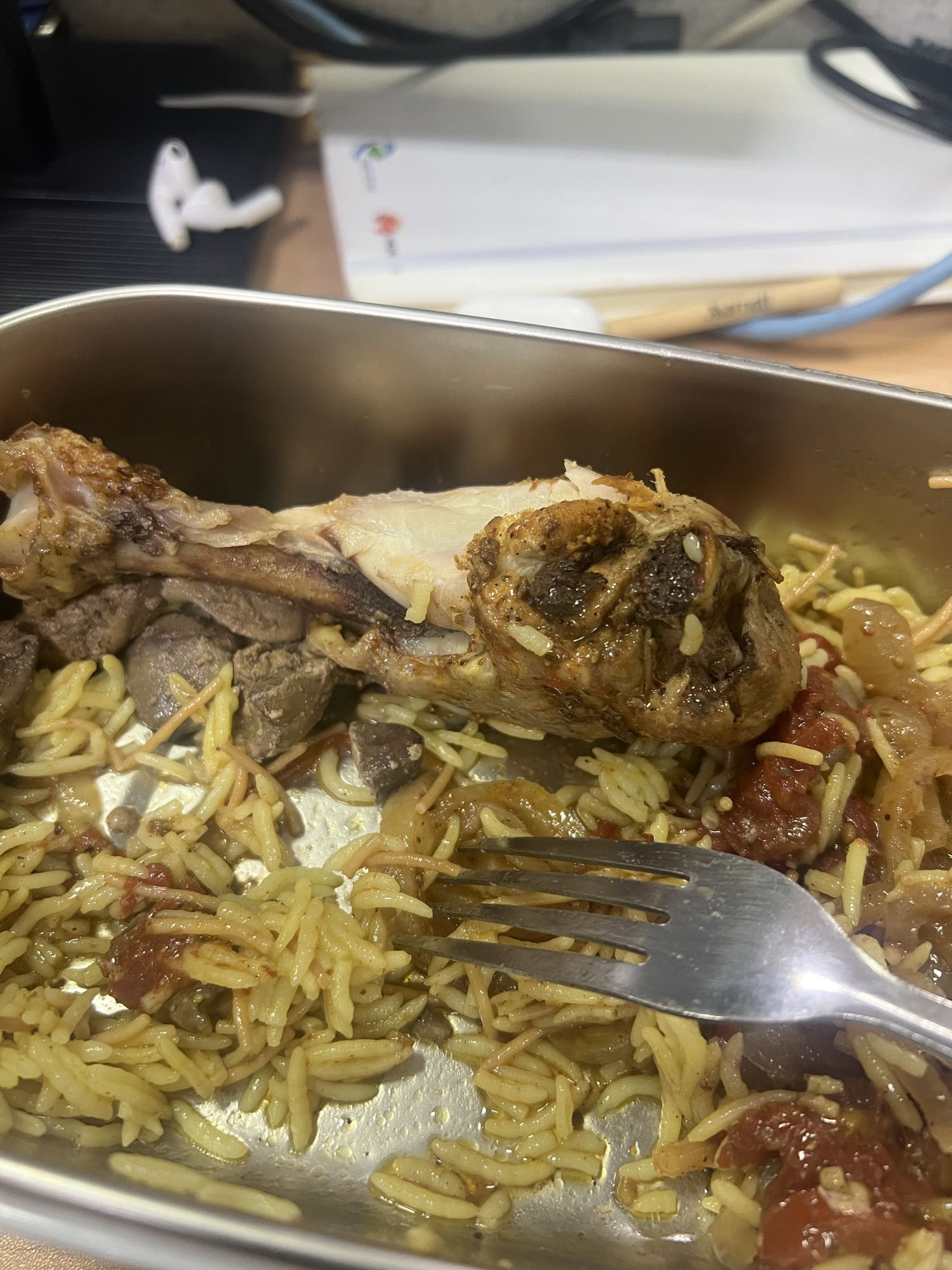 Riz au poulet et légumes