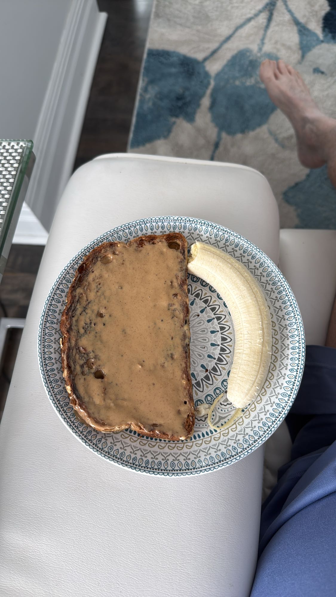 Toast beurre cacahuète banane