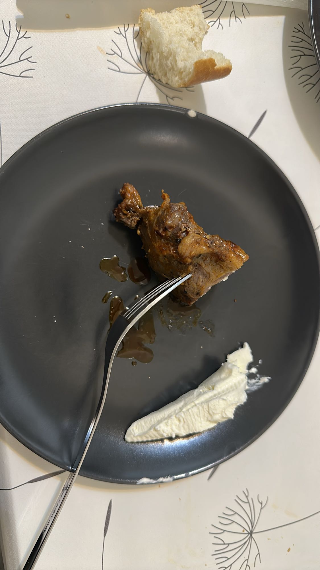 Lamb, bread, and cheese