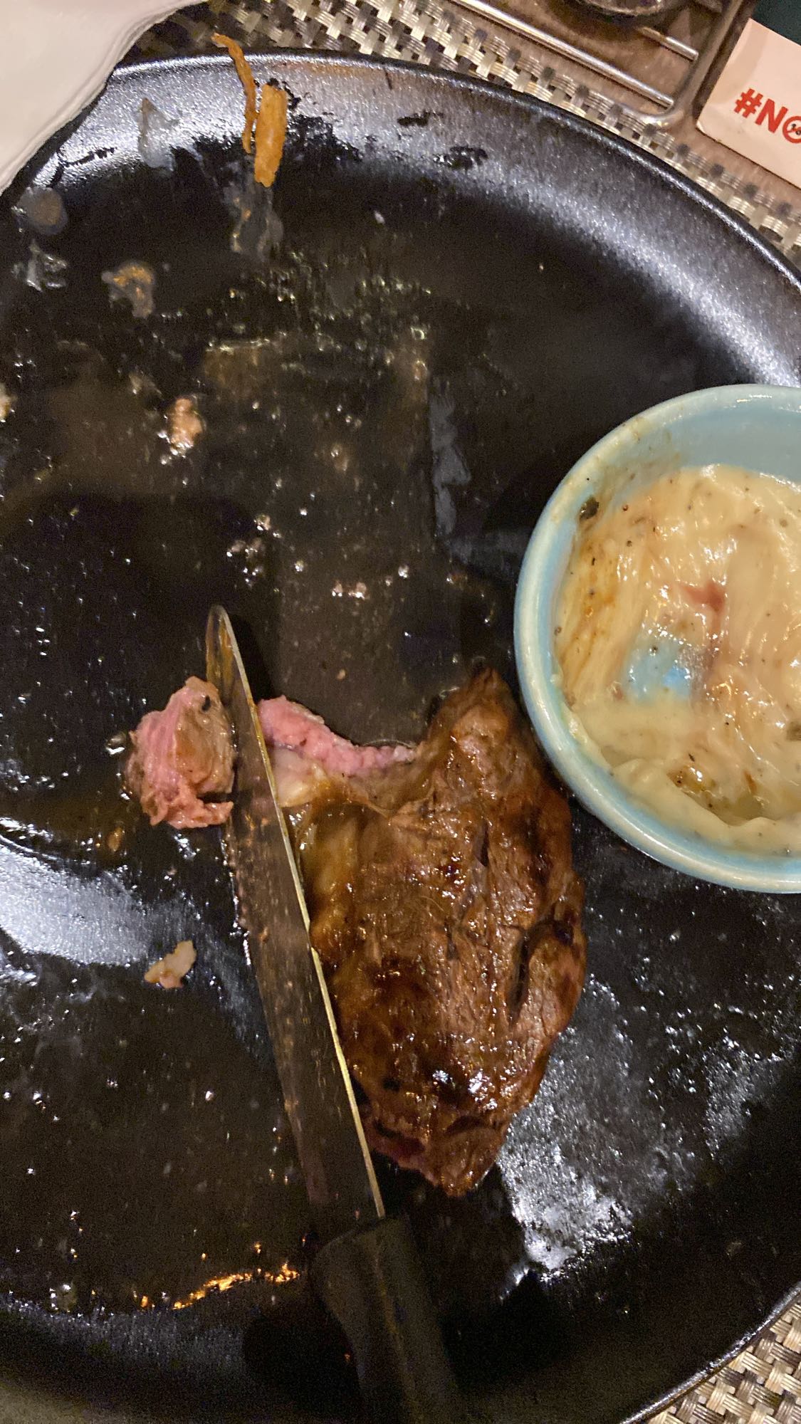 Steak with mashed potato