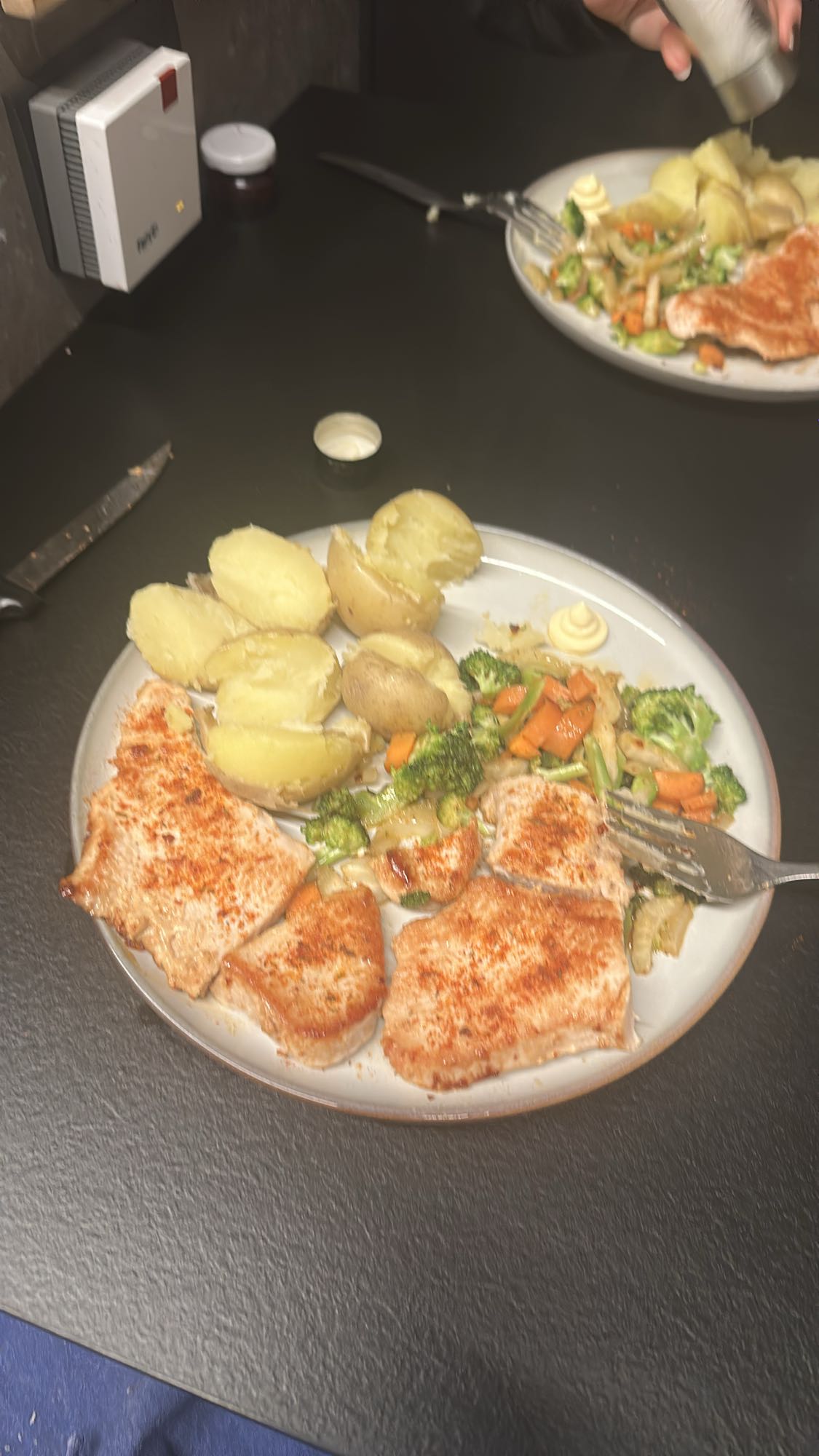 Kalkoen met aardappelen en groenten