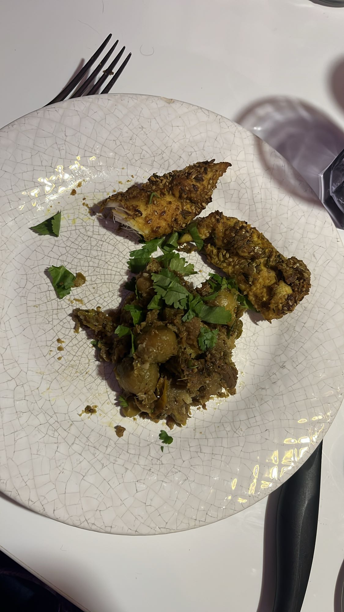 Poulet épicé et légumes