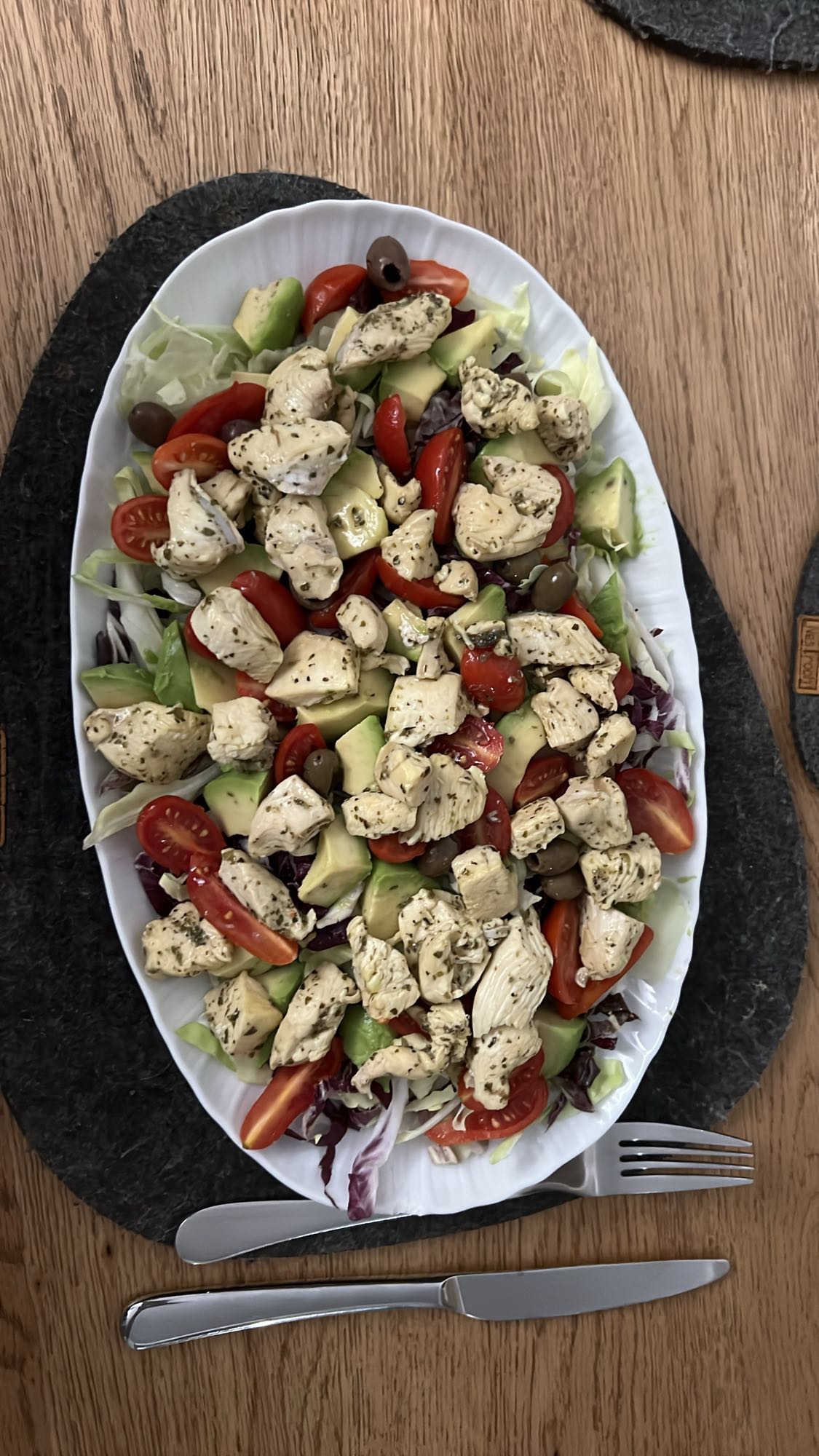 Kylling salat tallerken