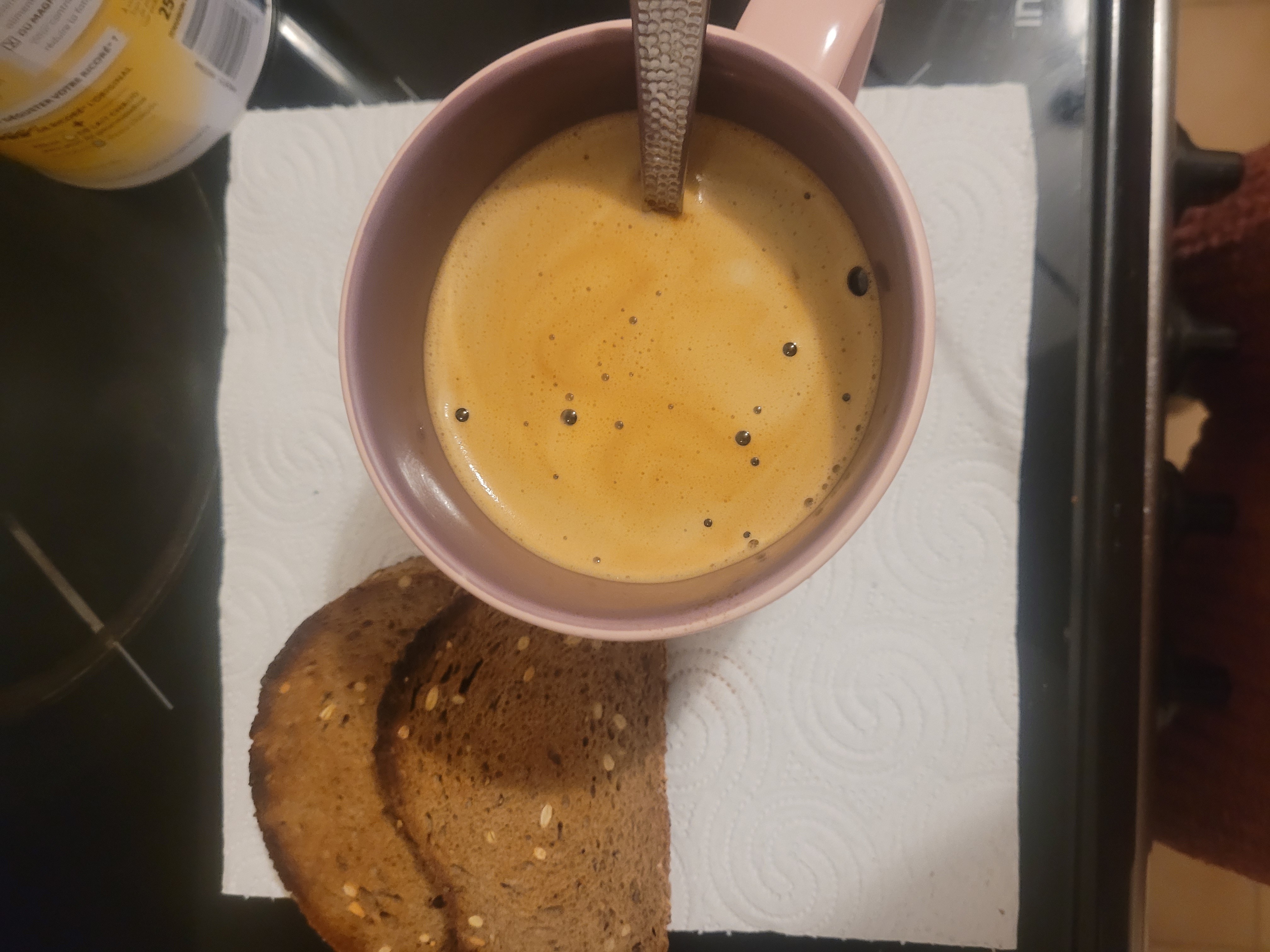 Café et pain grillé