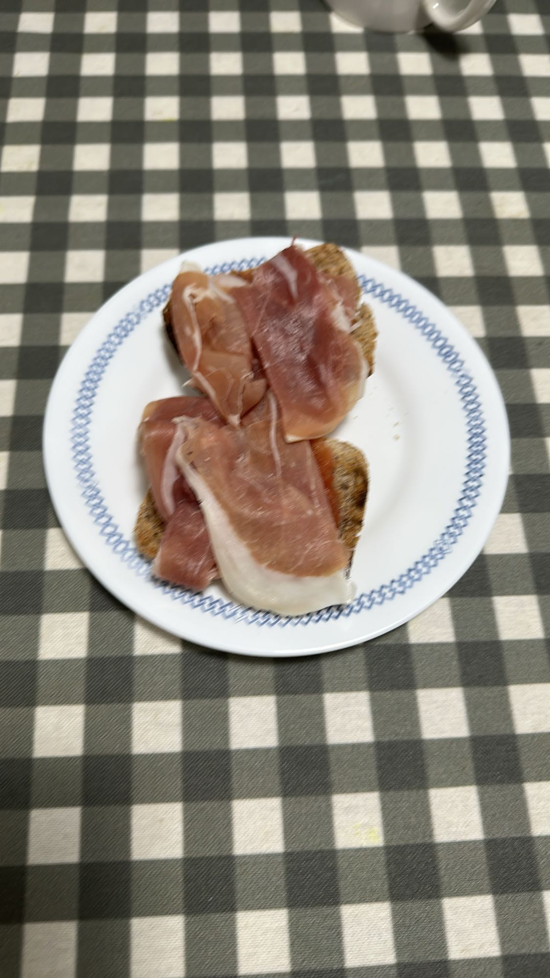 tostada con jamón