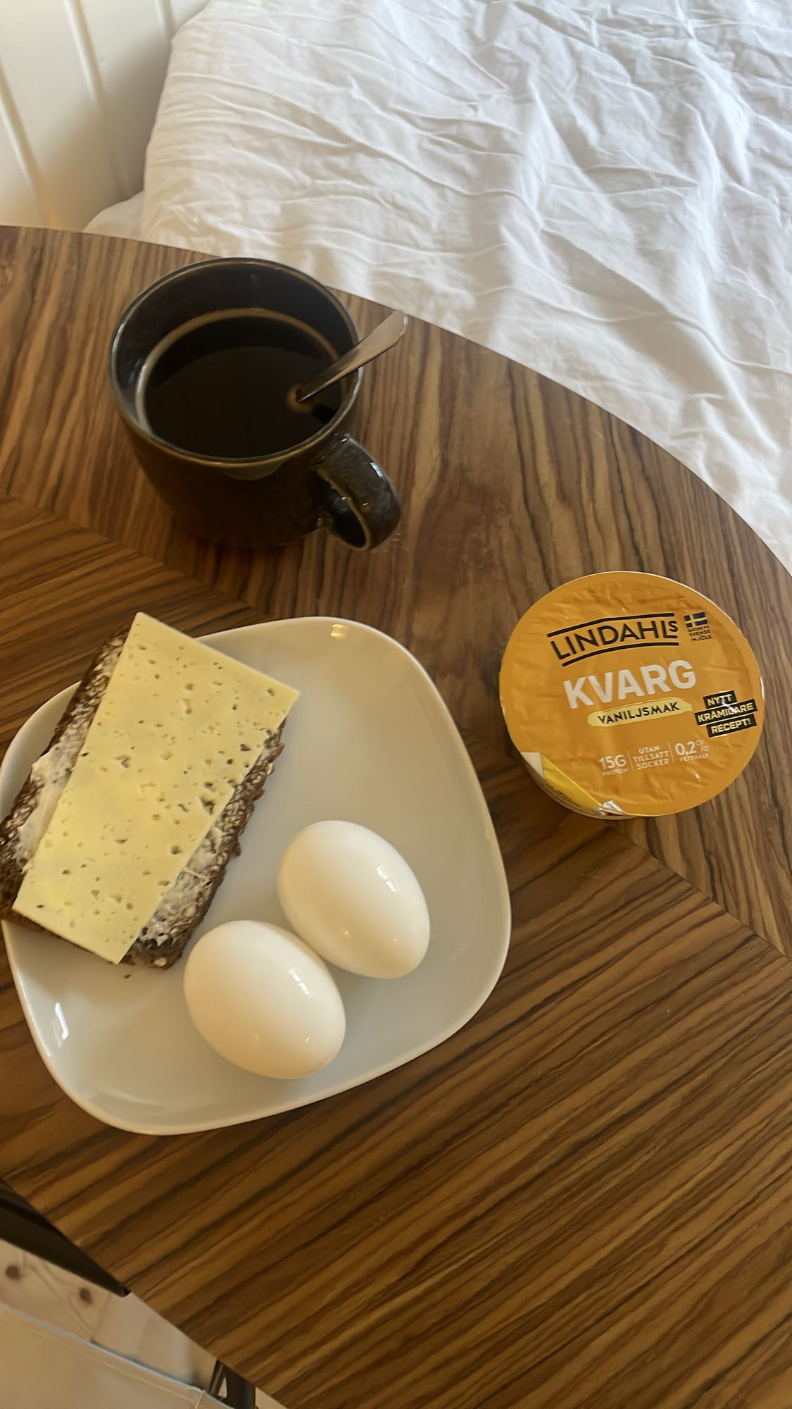 Frukost med kvarg och ägg