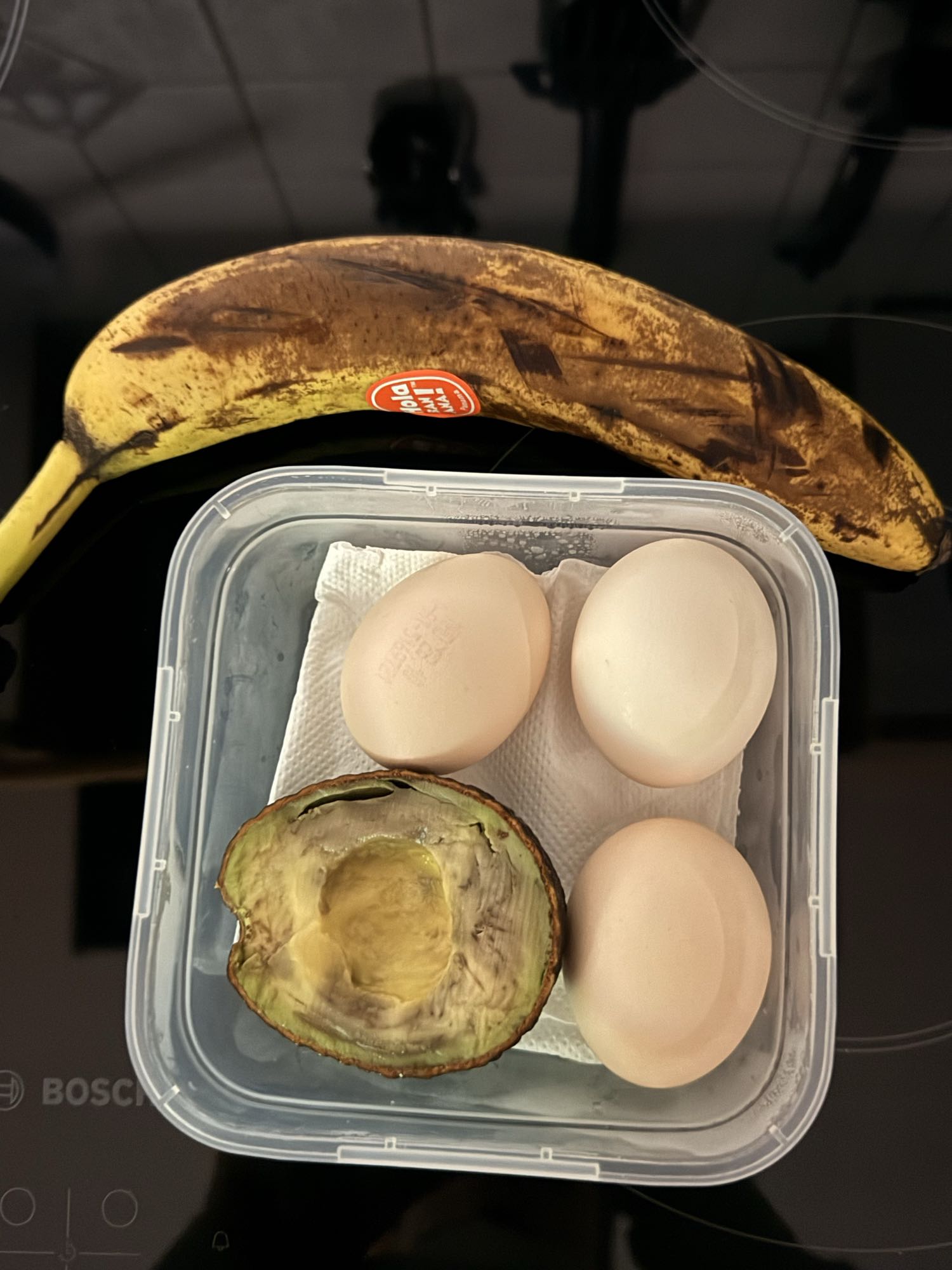 Oua, avocado si banana