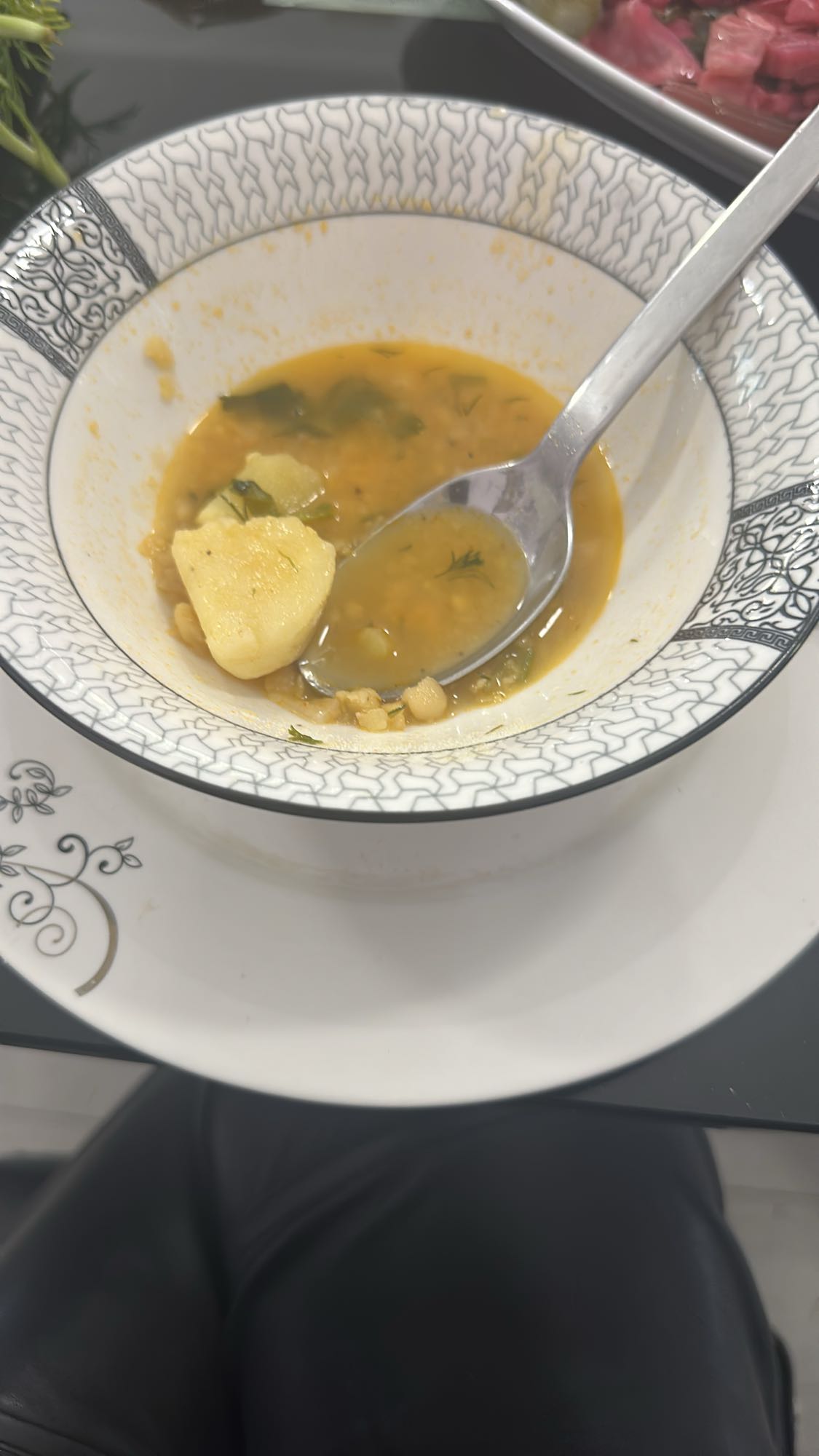 Potato chickpea soup