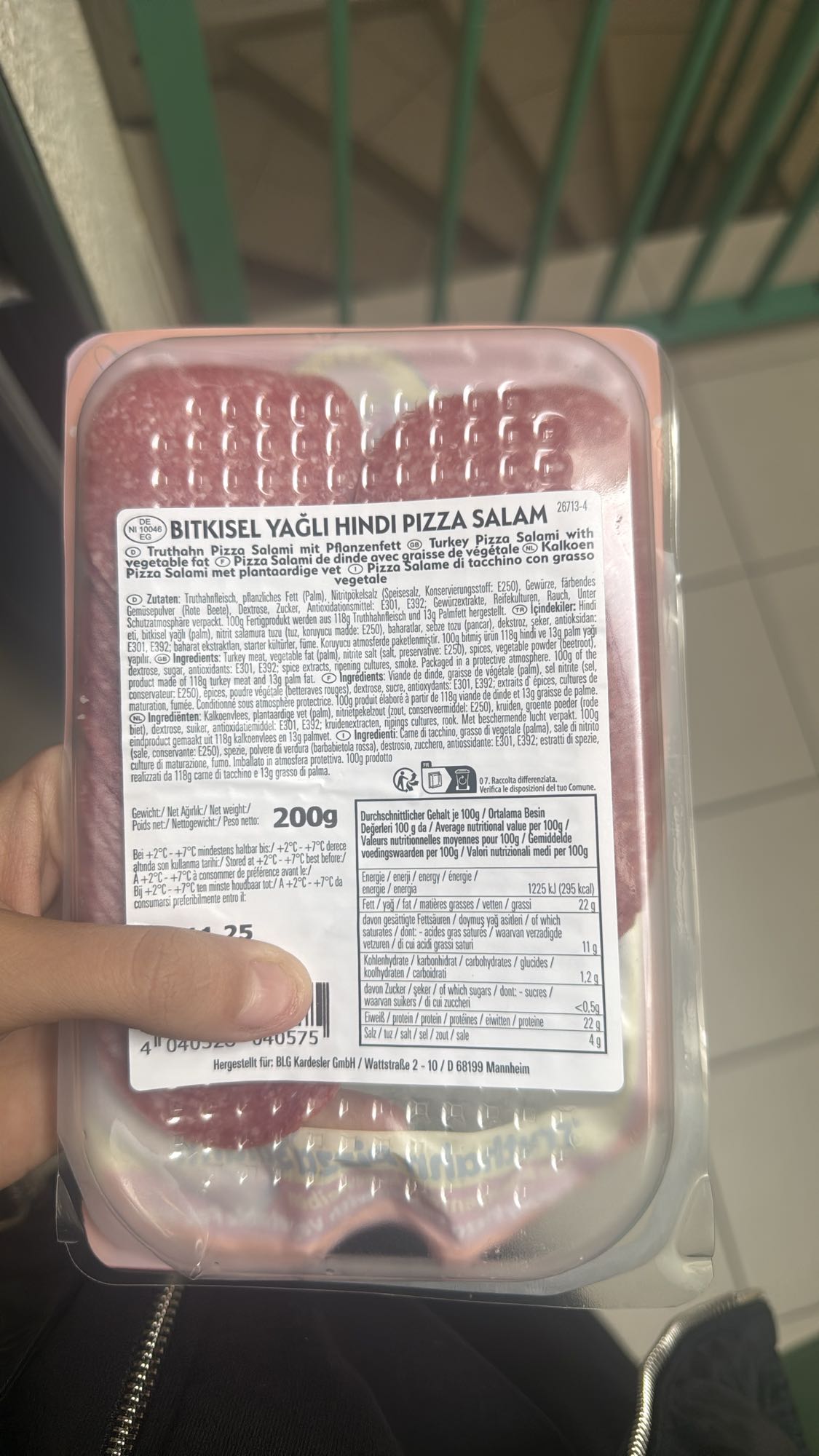 Salami de dinde pizza