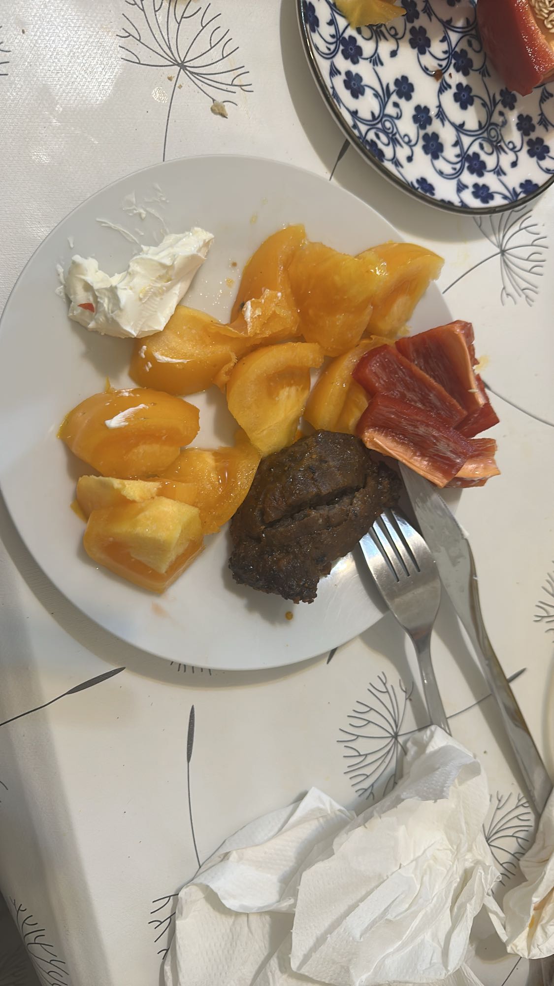 Beef, tomato, pepper plate