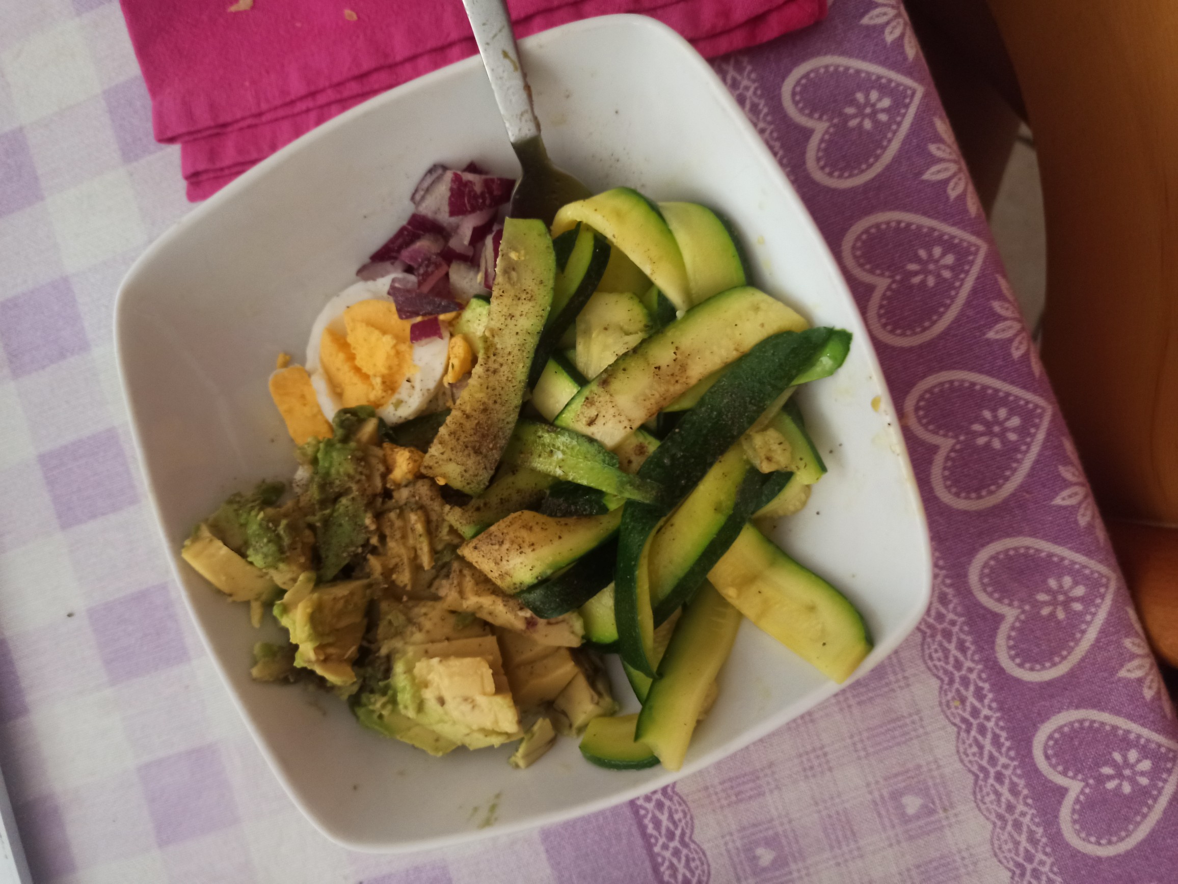 Egg Avocado Zucchini Bowl